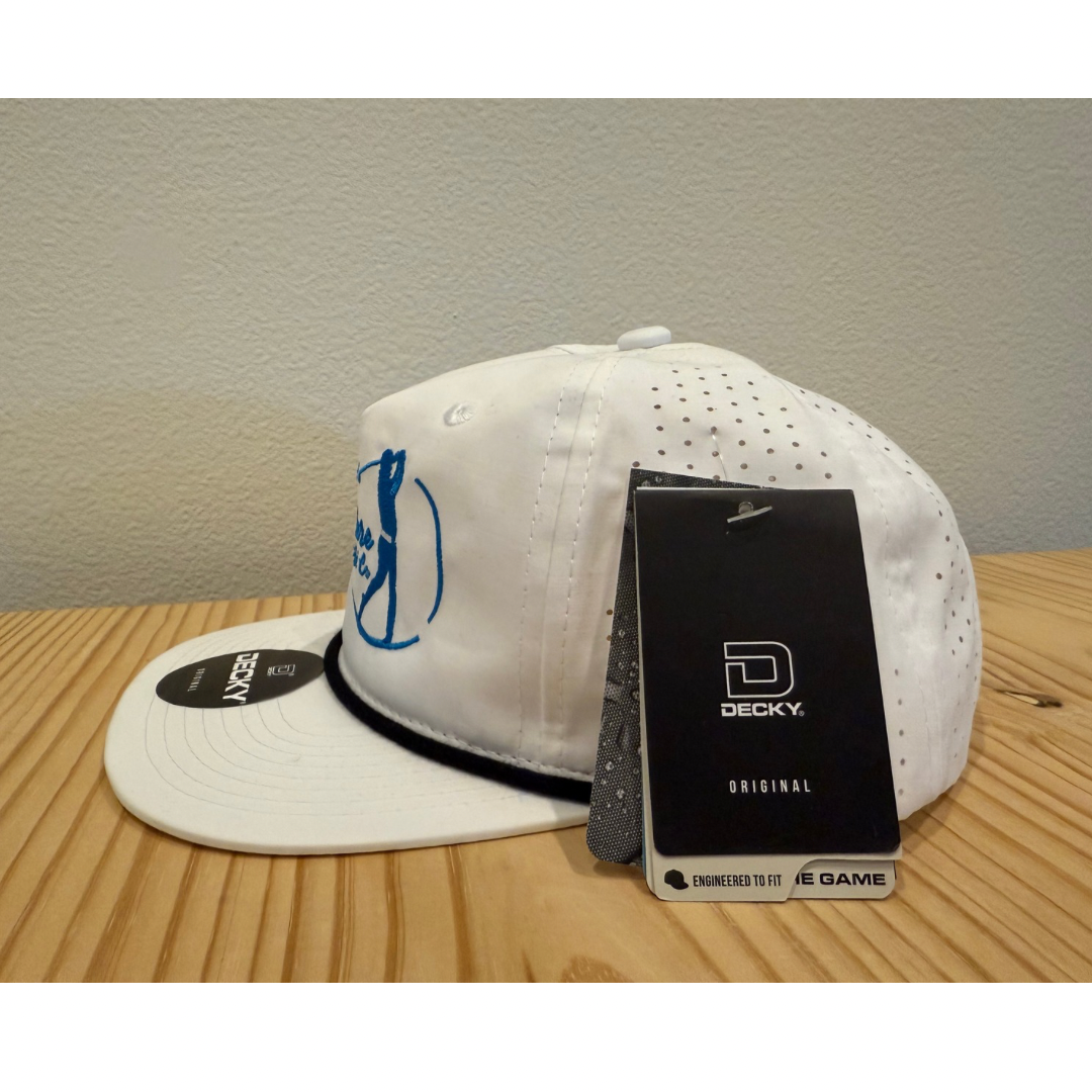 Golf Hat 5 Panel High Profile Relaxed Perforated Performance Rope Hat