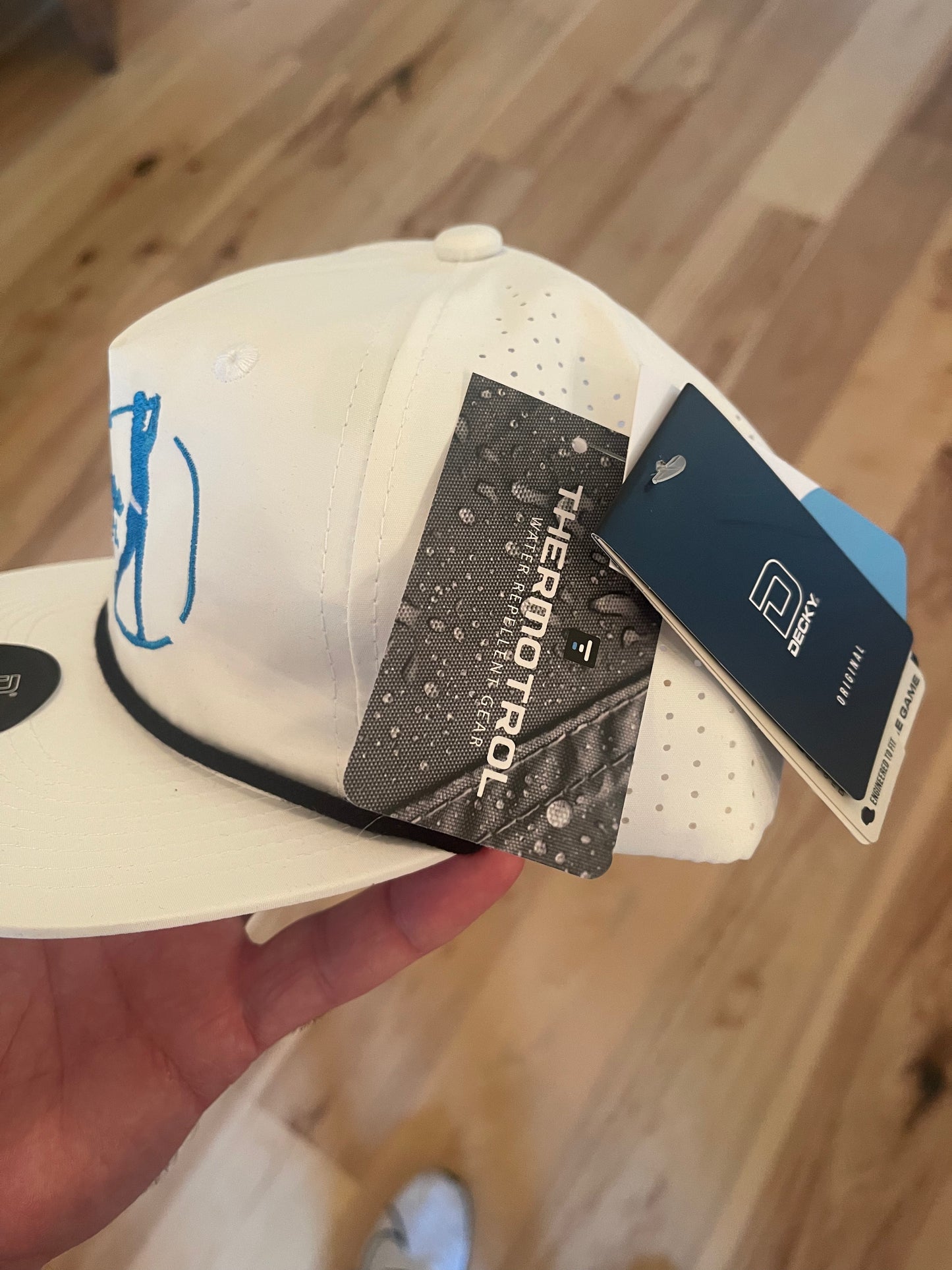 Golf Hat 5 Panel High Profile Relaxed Perforated Performance Rope Hat