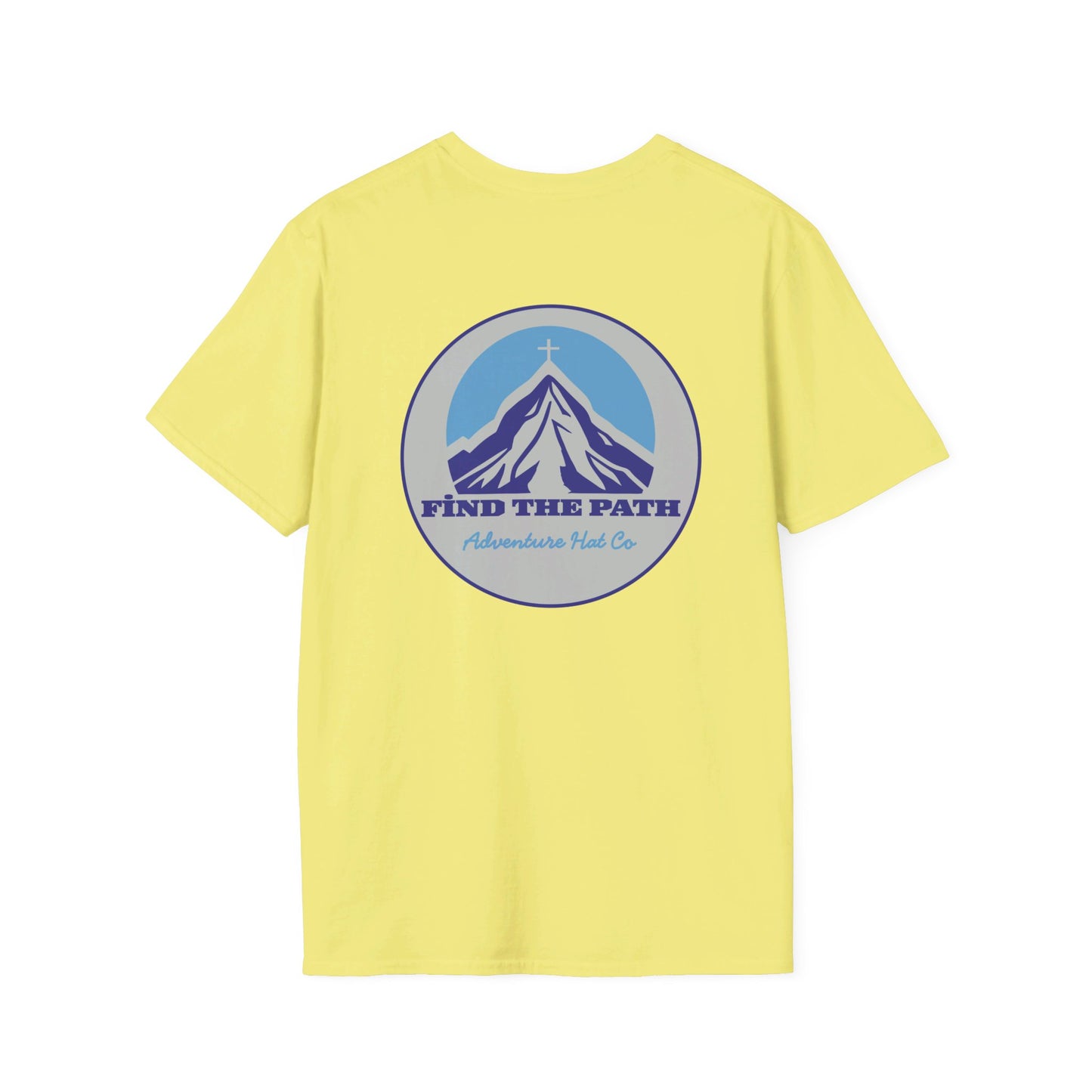 Adventure Hat Co Cross on top of the Mountains Unisex Soft style T-Shirt