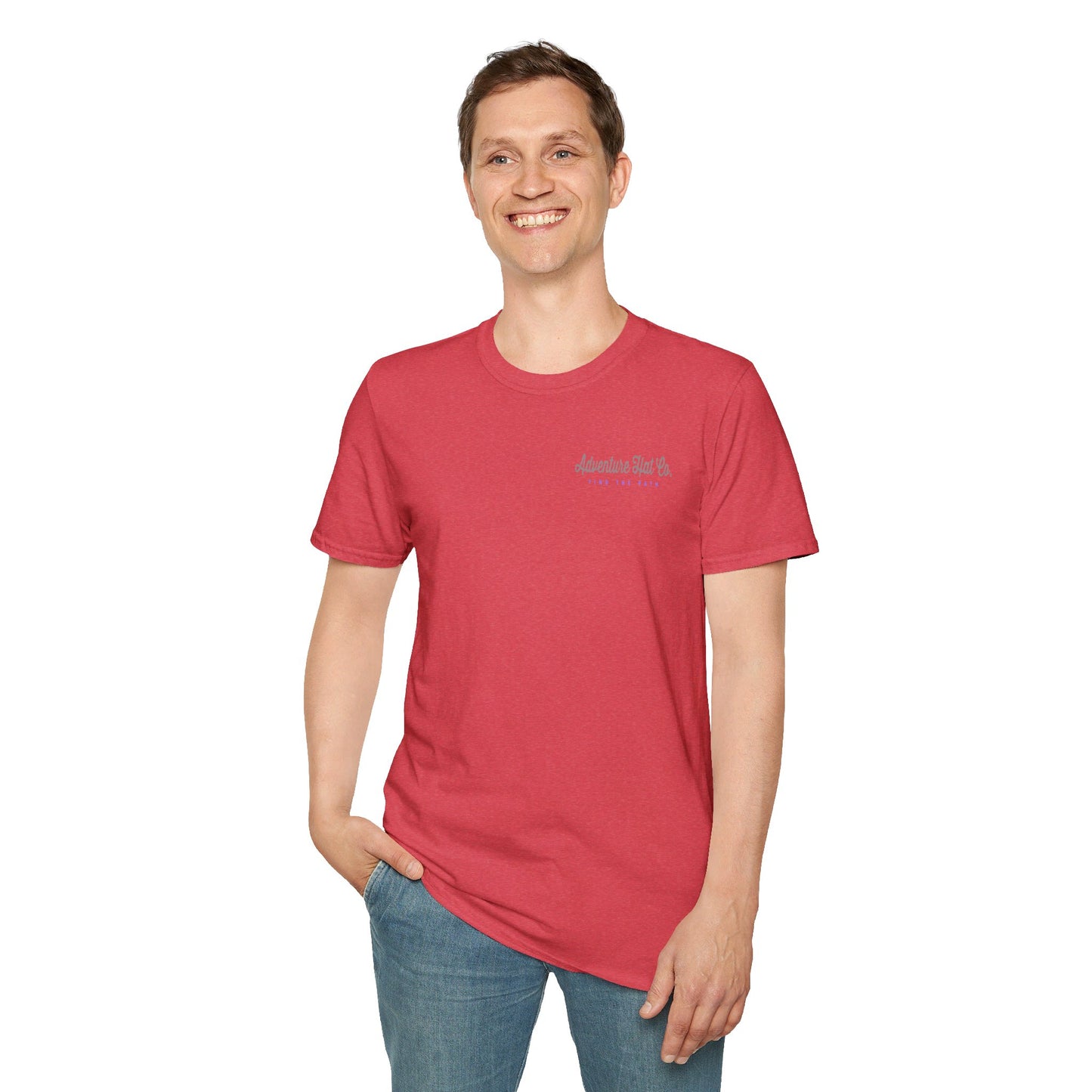 Adventure Hat Co Cross on top of the Mountains Unisex Soft style T-Shirt