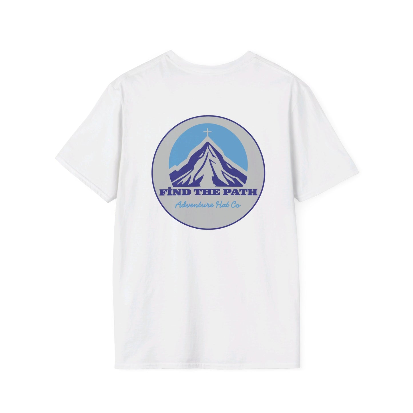 Adventure Hat Co Cross on top of the Mountains Unisex Soft style T-Shirt