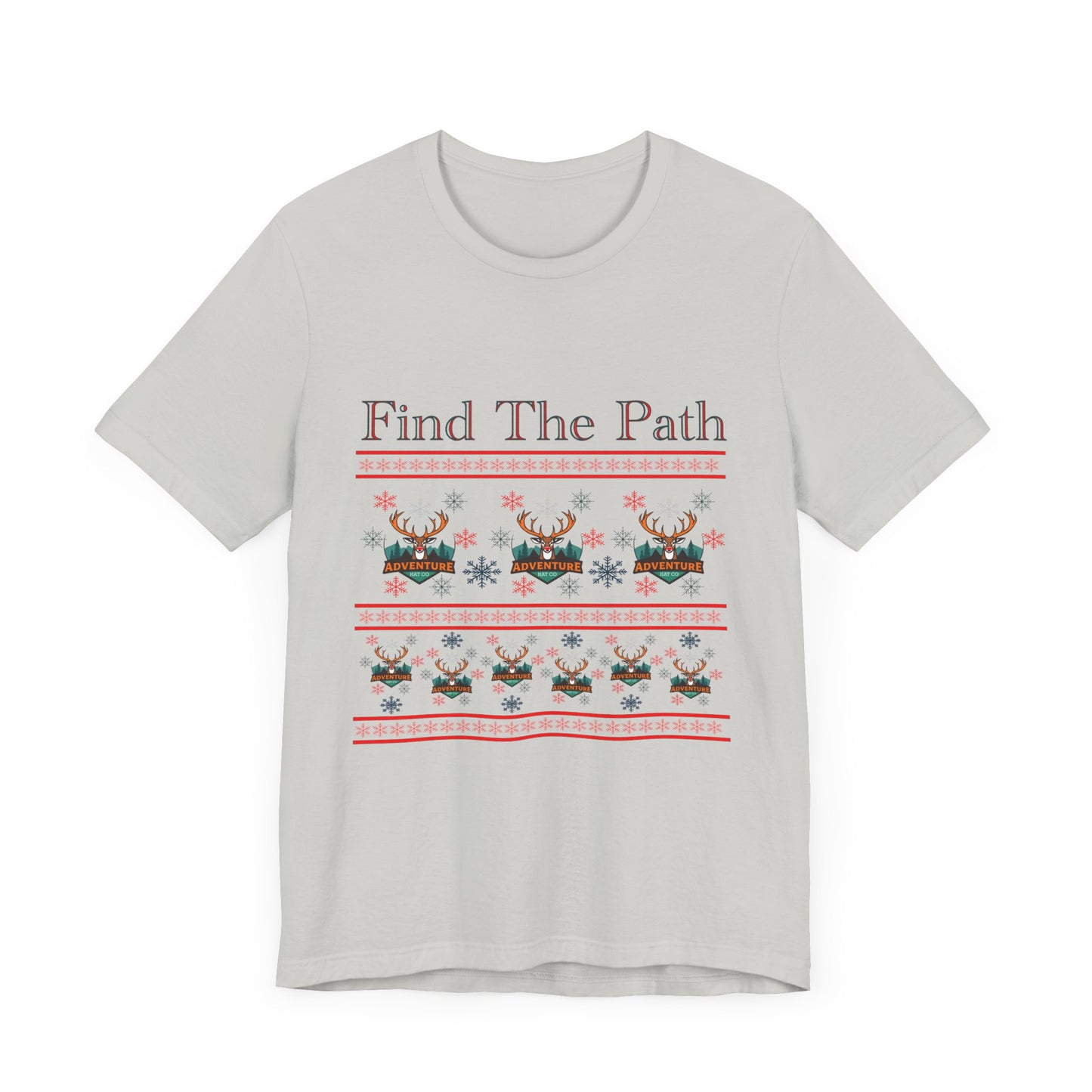 Adventure Hat Co Ugly Christmas Sweater T-shirt Unisex Jersey Short Sleeve Tee