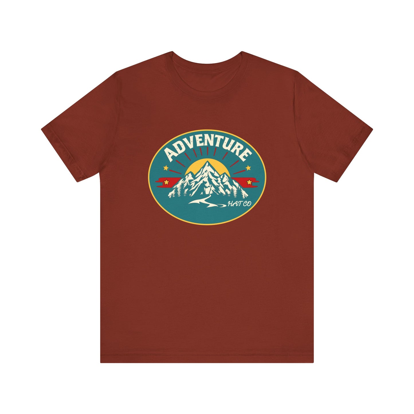 Adventure Hat Co Unisex Tee - Mountain and Sun Design