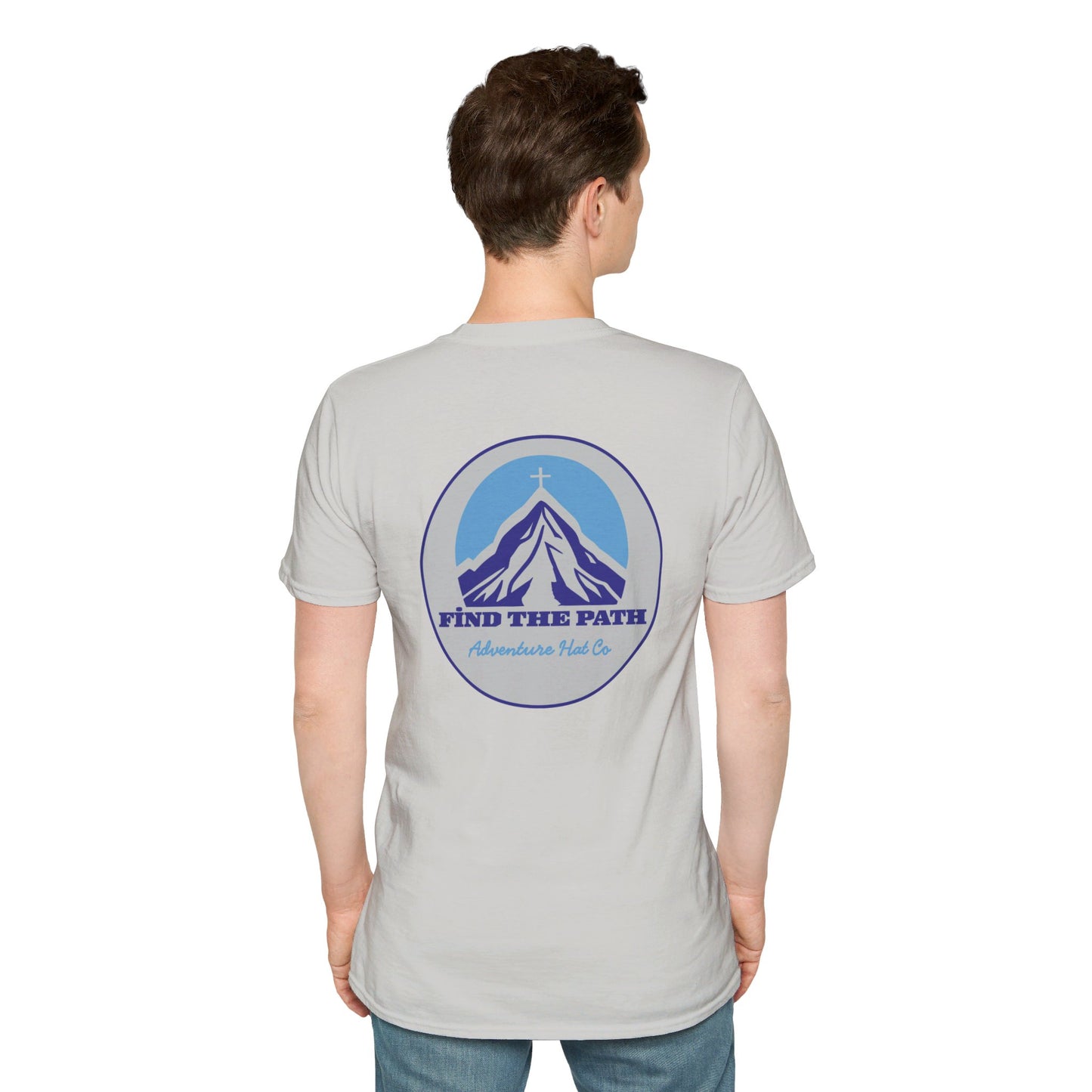 Adventure Hat Co Cross on top of the Mountains Unisex Soft style T-Shirt