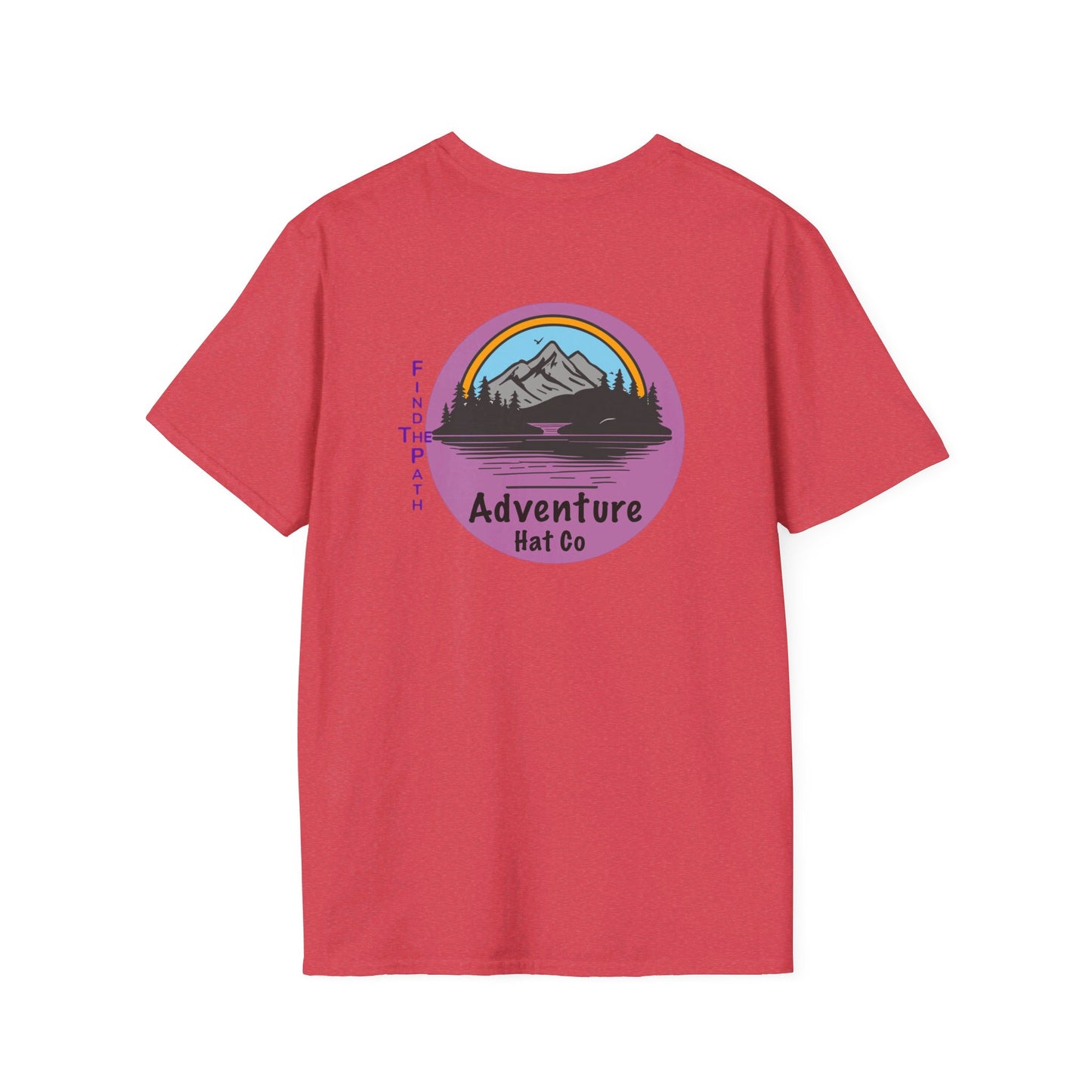 Adventure Hat Co Find The Path Mountain Design Unisex Softstyle T-Shirt