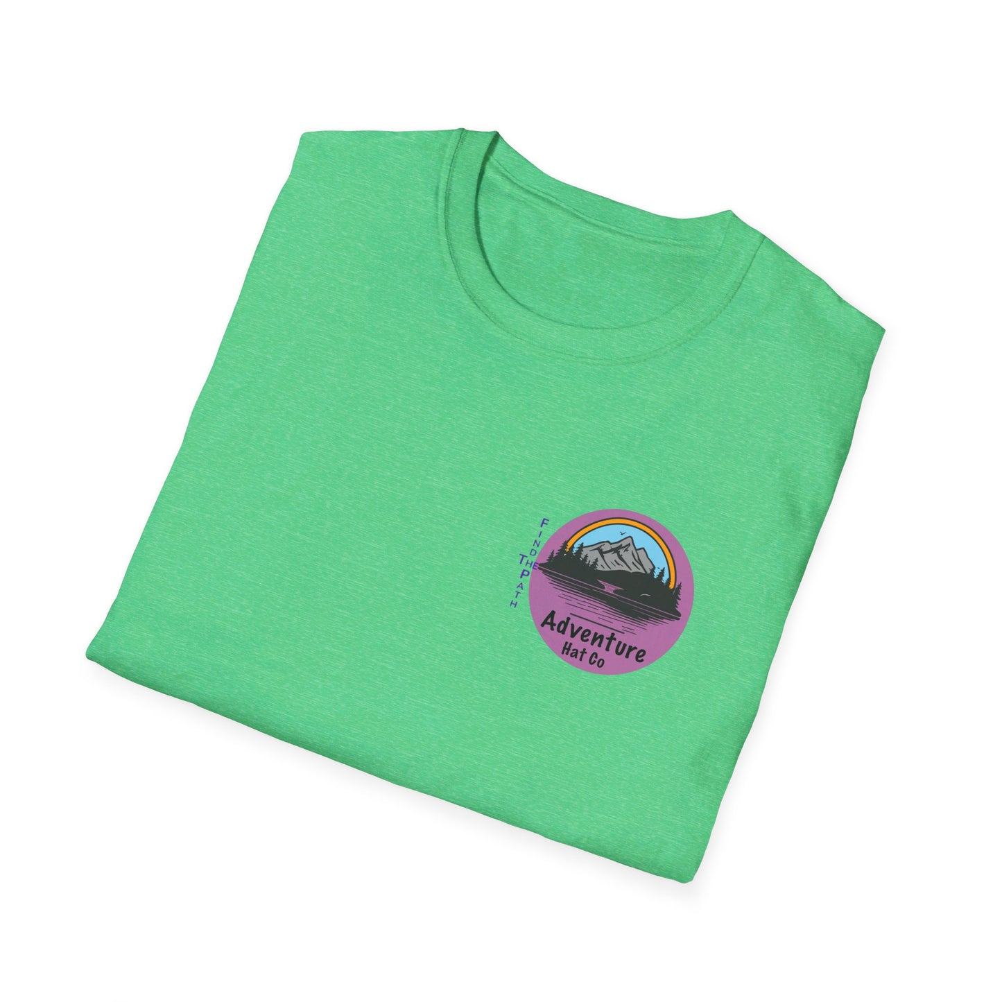 Adventure Hat Co Find The Path Mountain Design Unisex Softstyle T-Shirt