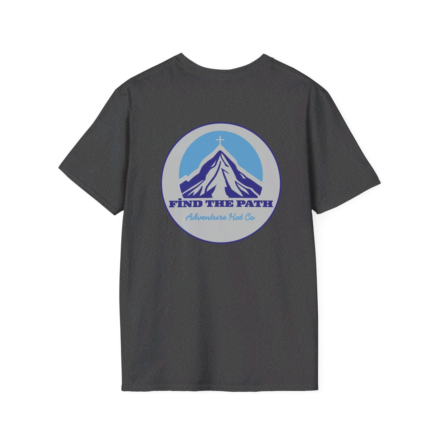 Adventure Hat Co Cross on top of the Mountains Unisex Soft style T-Shirt