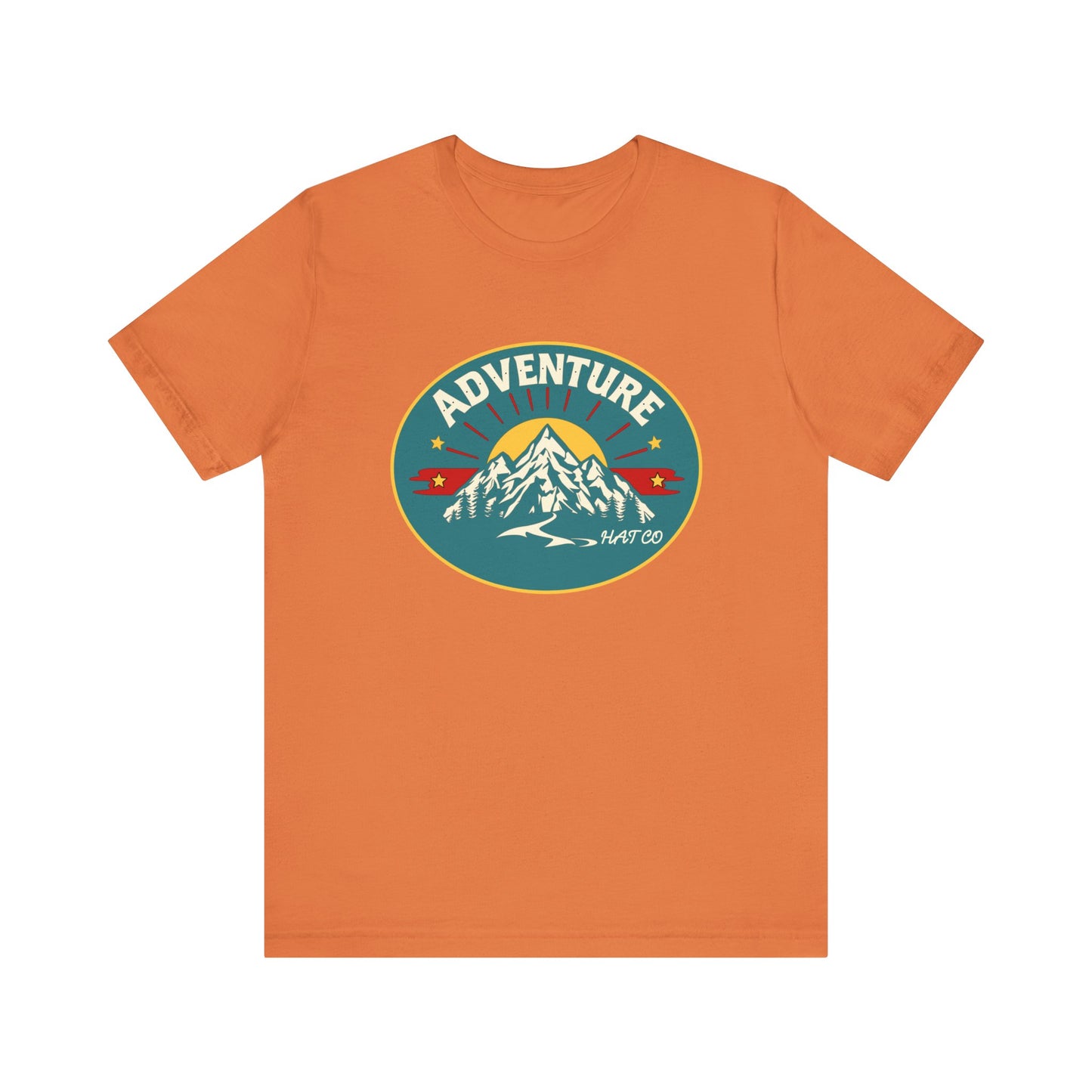 Adventure Hat Co Unisex Tee - Mountain and Sun Design