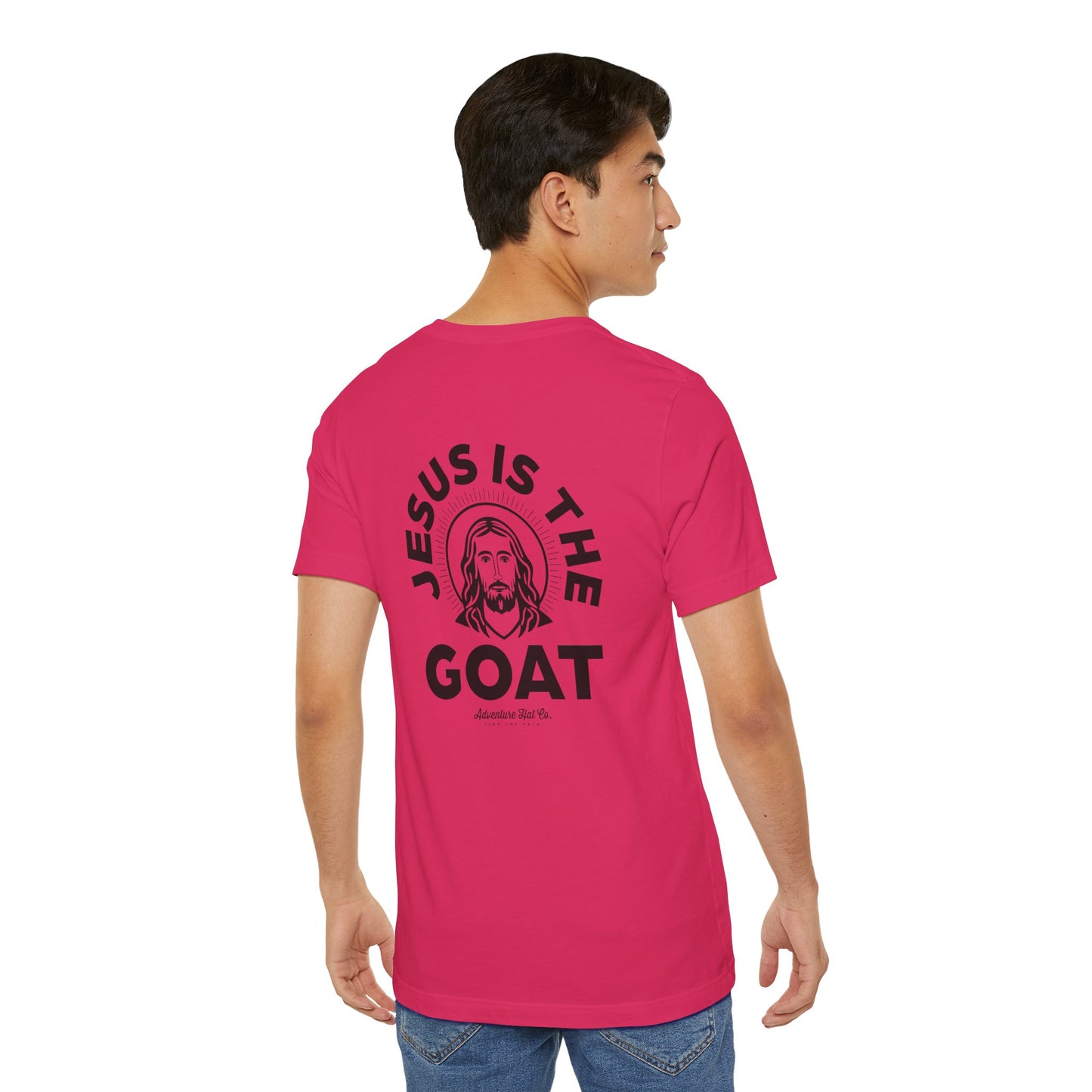 Jesus is the GOAT Unisex Tee - Adventure Hat Co designed for our Youth Group Shirt