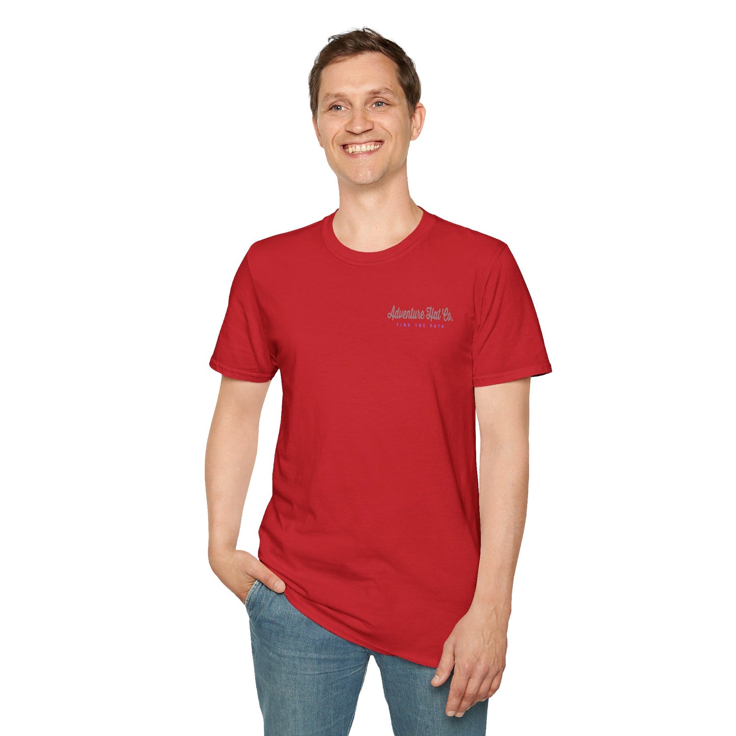 Adventure Hat Co Cross on top of the Mountains Unisex Soft style T-Shirt