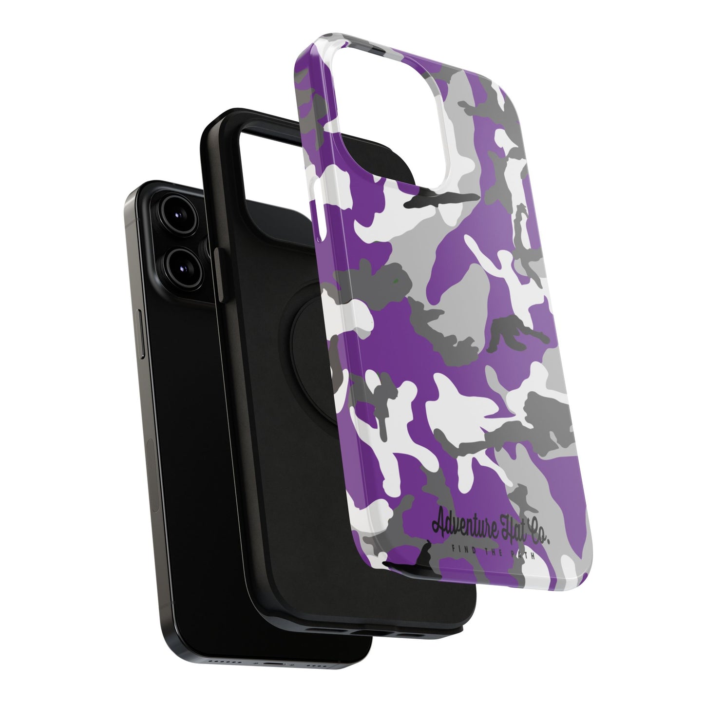 iPhone Case - Adventure Hat Co Purple Camo Impact-Resistant Case for 16, 15, and 14 Models