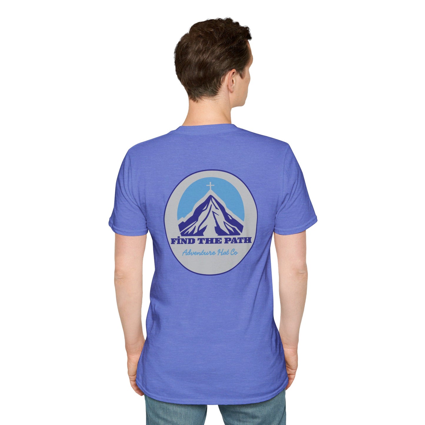 Adventure Hat Co Cross on top of the Mountains Unisex Soft style T-Shirt