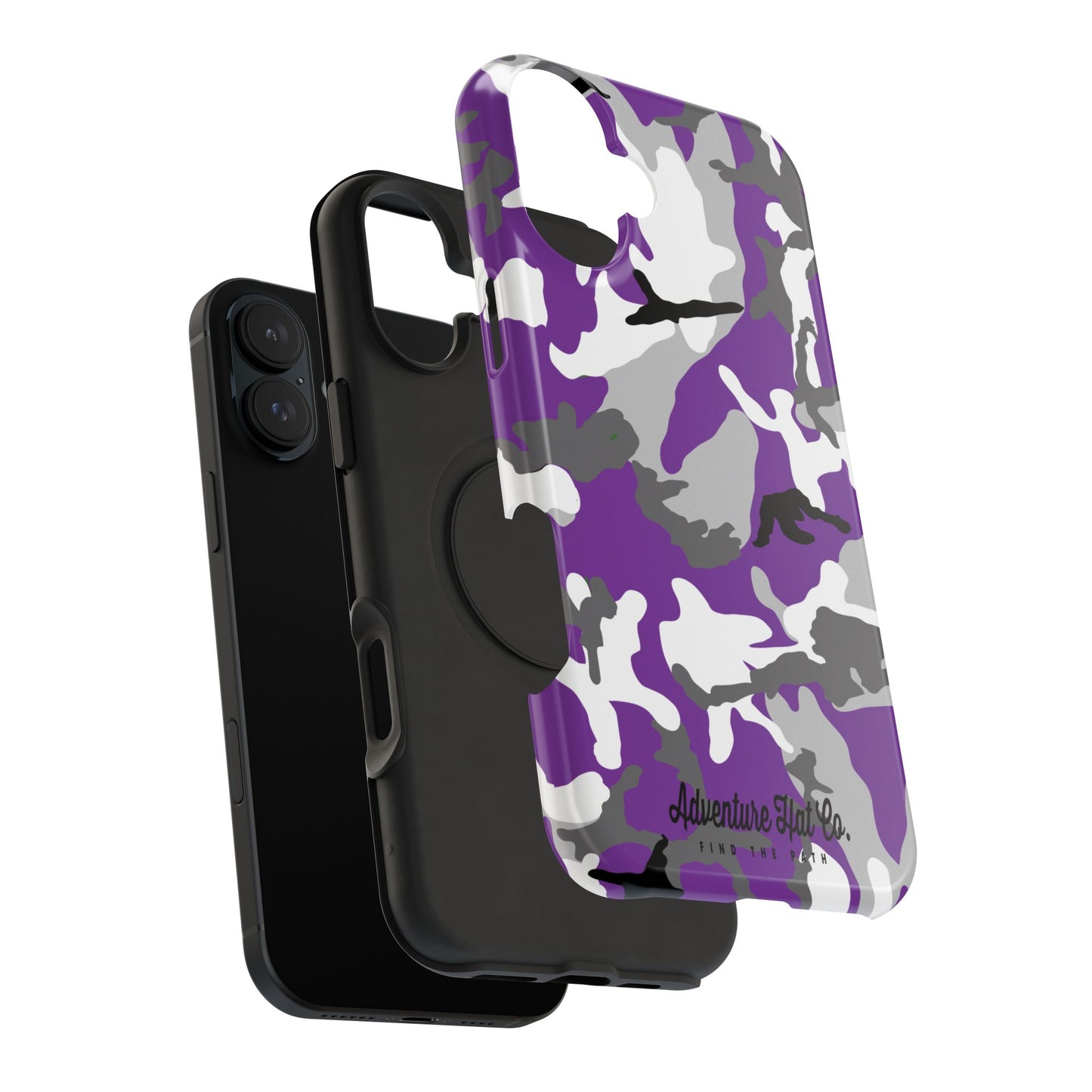 iPhone Case - Adventure Hat Co Purple Camo Impact-Resistant Case for 16, 15, and 14 Models