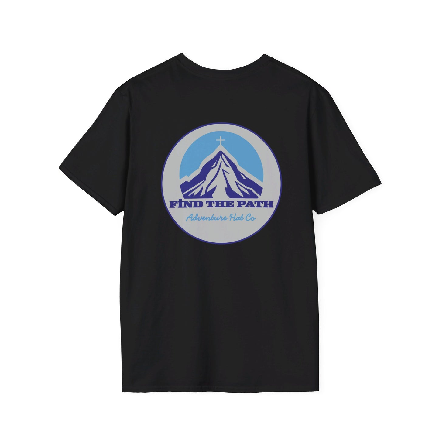 Adventure Hat Co Cross on top of the Mountains Unisex Soft style T-Shirt