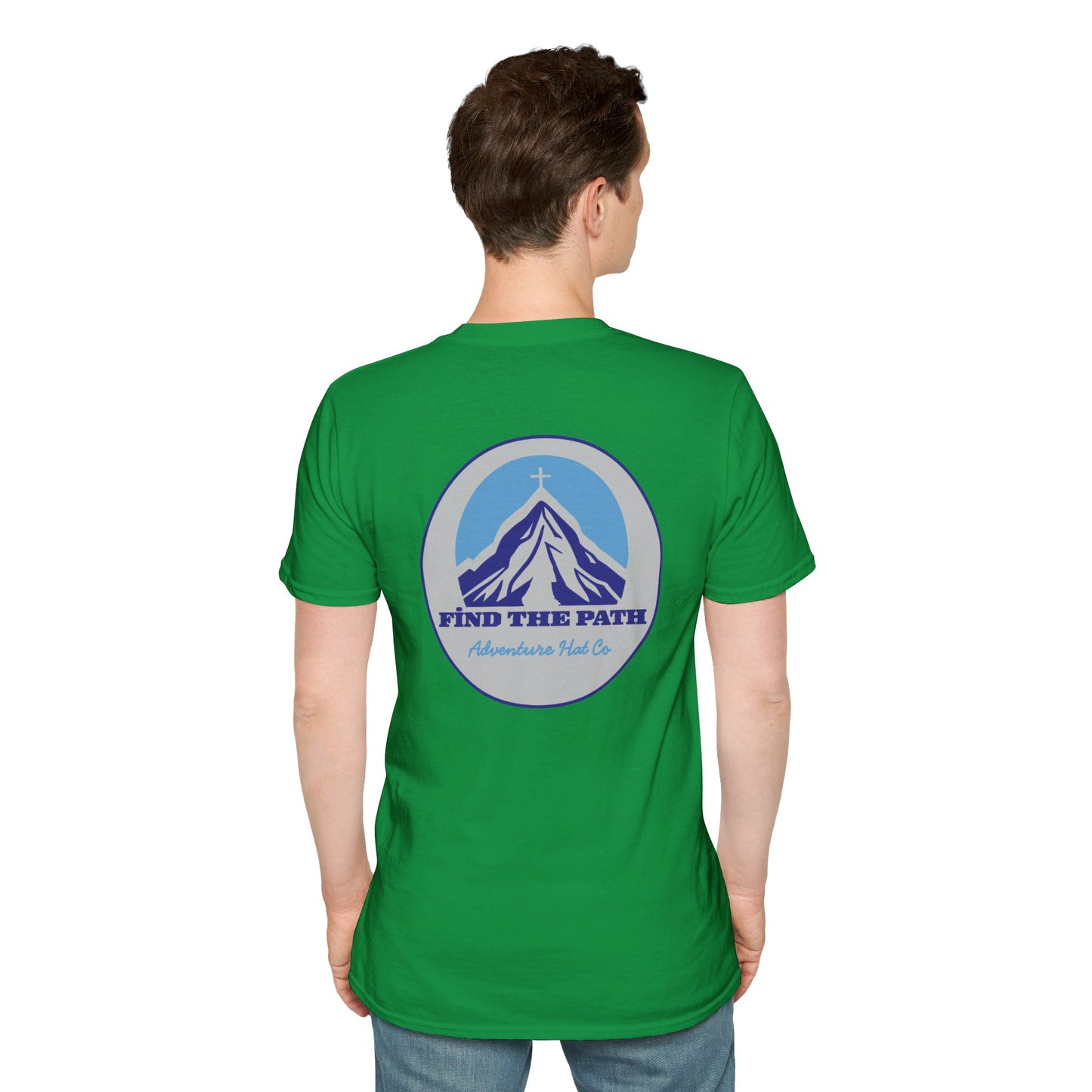 Adventure Hat Co Cross on top of the Mountains Unisex Soft style T-Shirt