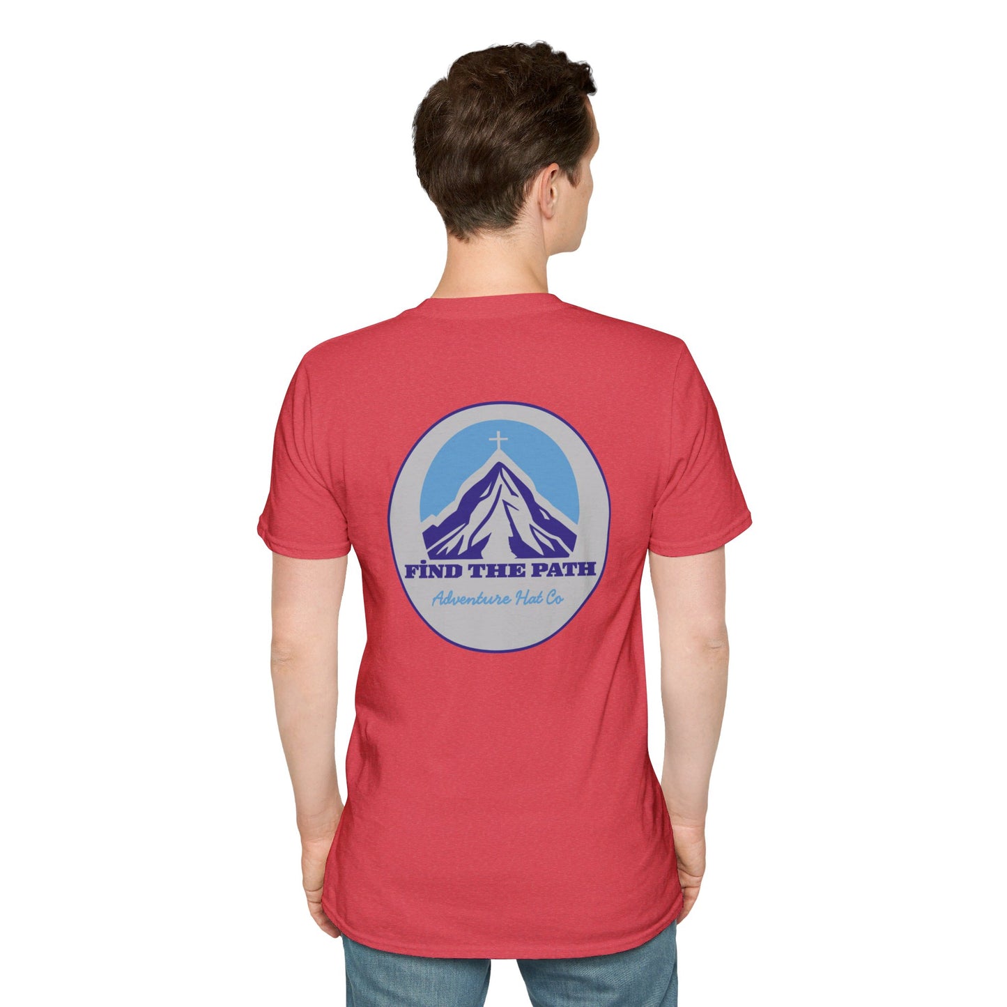 Adventure Hat Co Cross on top of the Mountains Unisex Soft style T-Shirt