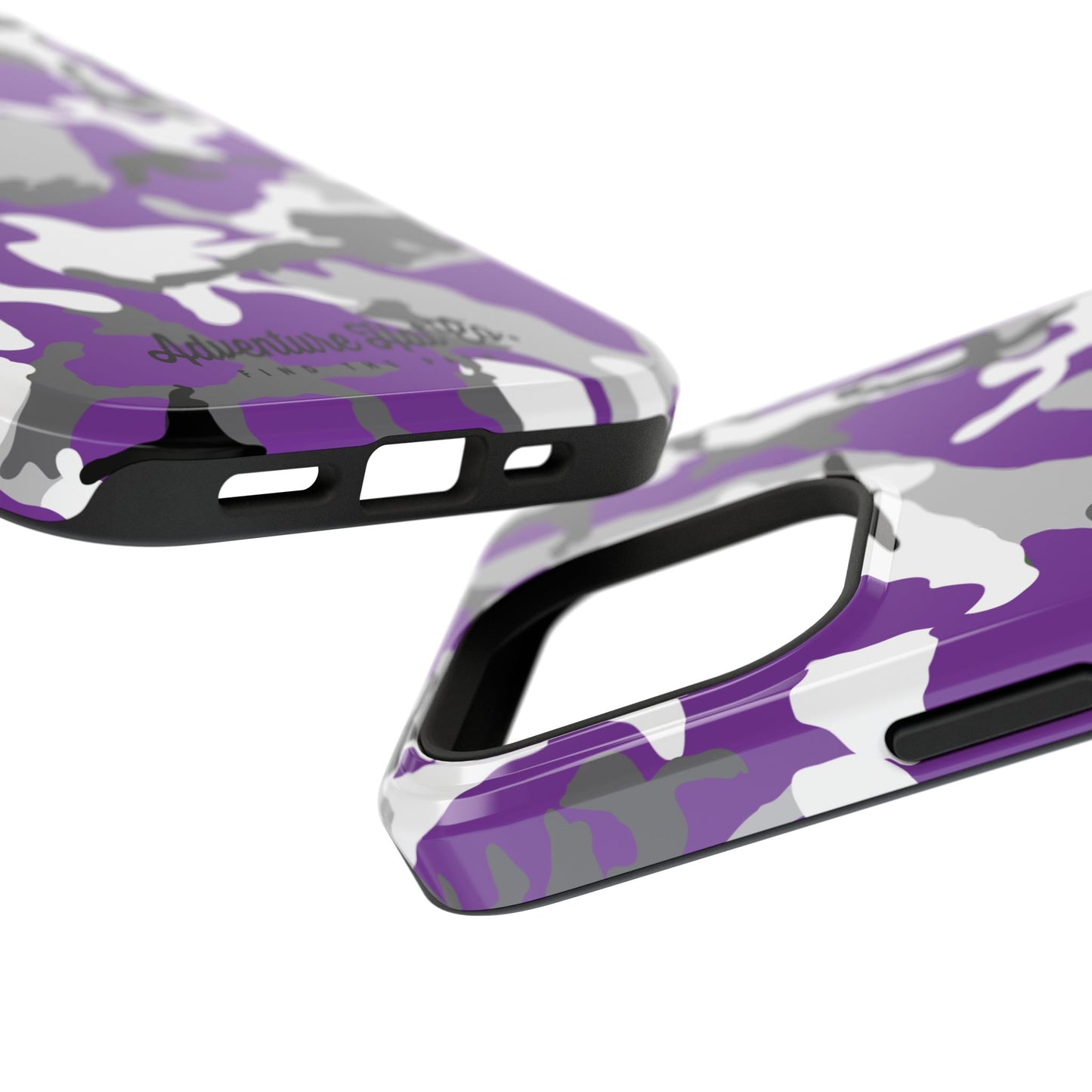 iPhone Case - Adventure Hat Co Purple Camo Impact-Resistant Case for 16, 15, and 14 Models