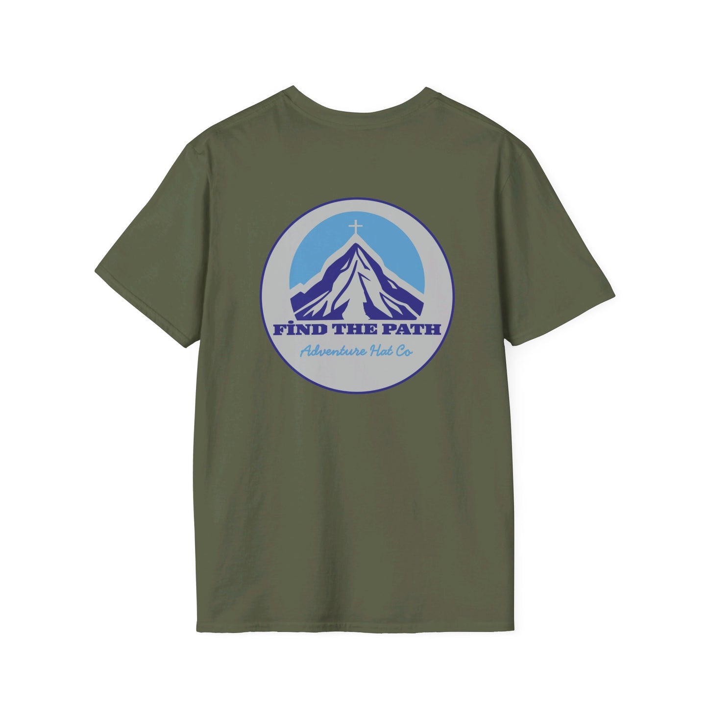 Adventure Hat Co Cross on top of the Mountains Unisex Soft style T-Shirt