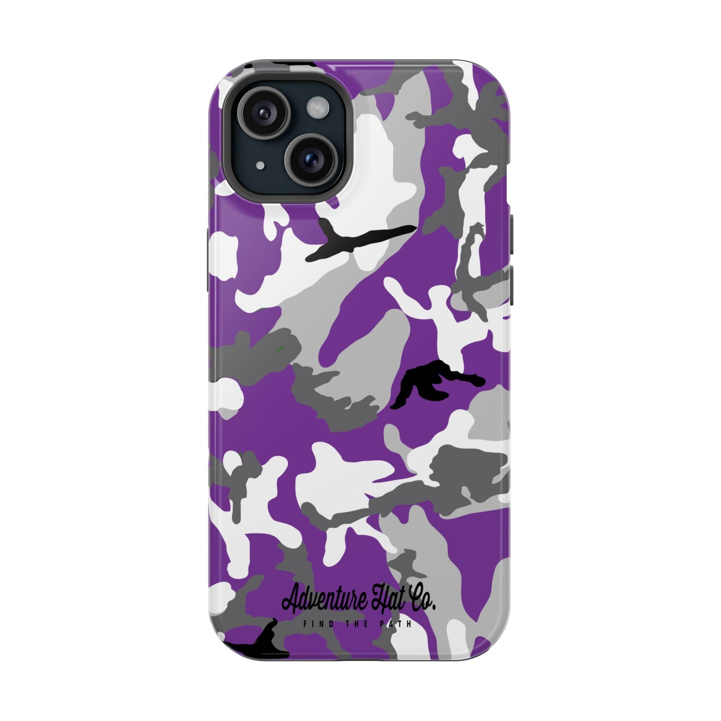 iPhone Case - Adventure Hat Co Purple Camo Impact-Resistant Case for 16, 15, and 14 Models