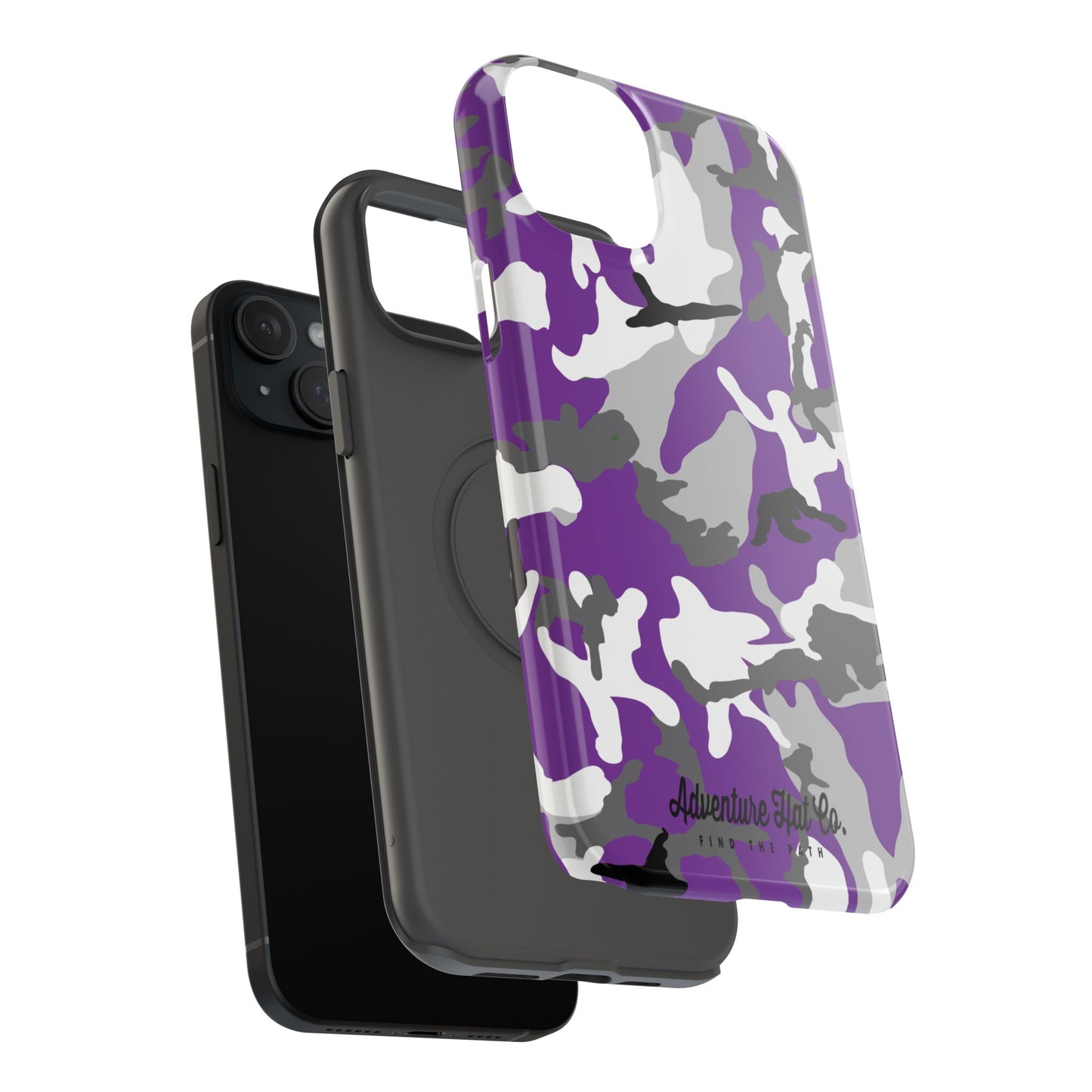 iPhone Case - Adventure Hat Co Purple Camo Impact-Resistant Case for 16, 15, and 14 Models