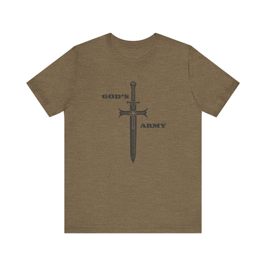 Gods Army Unisex Tee - Sword Design - Adventure Hat Co Benefit Collection