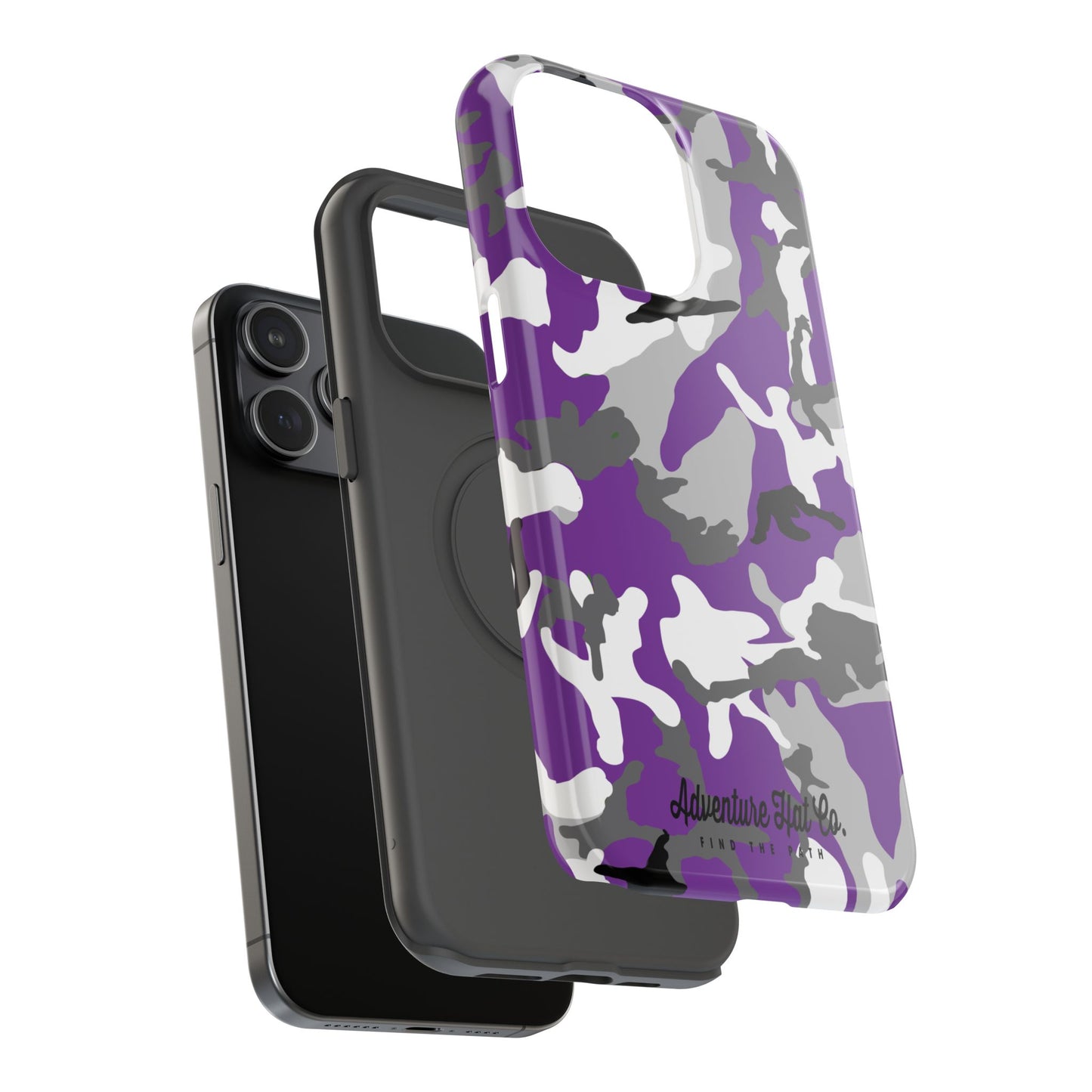 iPhone Case - Adventure Hat Co Purple Camo Impact-Resistant Case for 16, 15, and 14 Models