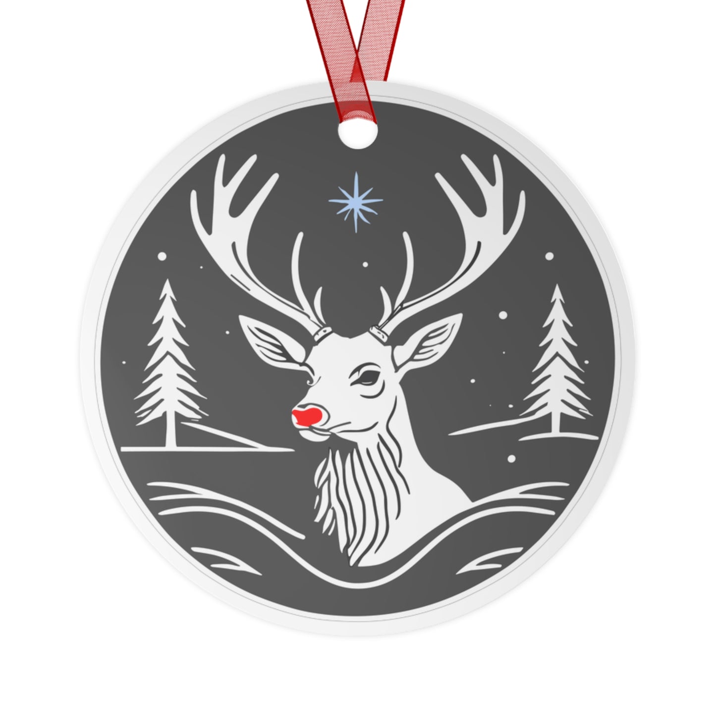 Ornament- Rudolph Inspired Deer by Adventure Hat Co