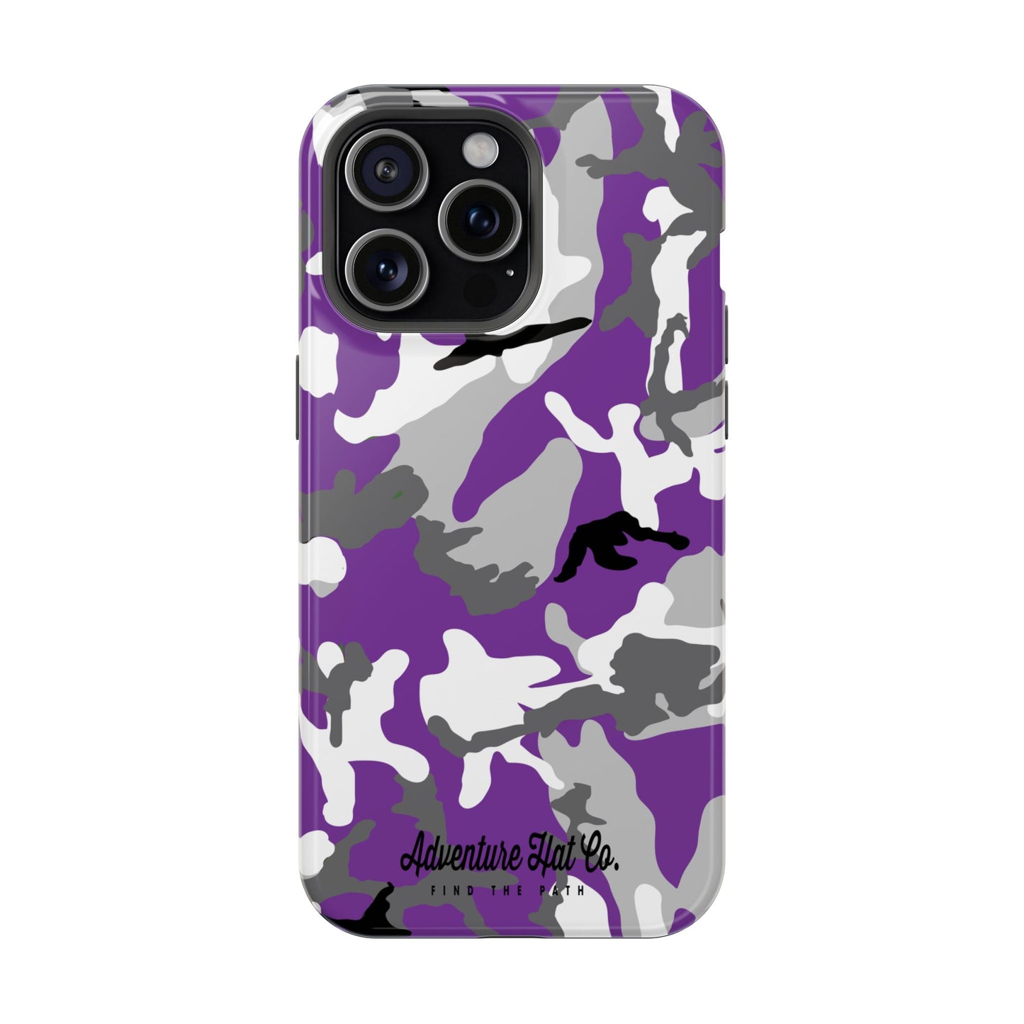 iPhone Case - Adventure Hat Co Purple Camo Impact-Resistant Case for 16, 15, and 14 Models