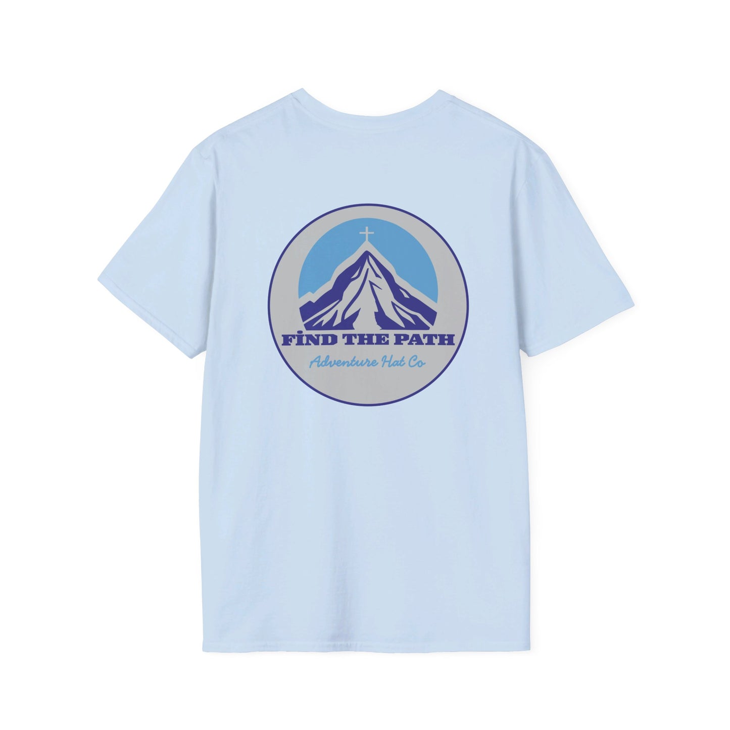 Adventure Hat Co Cross on top of the Mountains Unisex Soft style T-Shirt