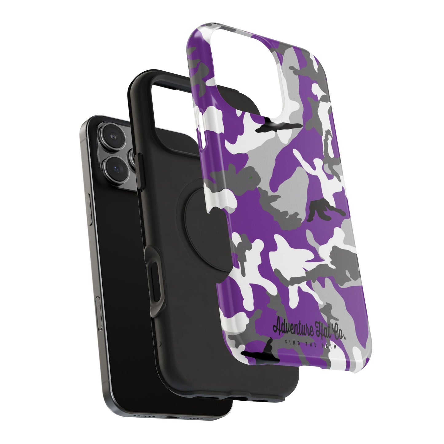 iPhone Case - Adventure Hat Co Purple Camo Impact-Resistant Case for 16, 15, and 14 Models