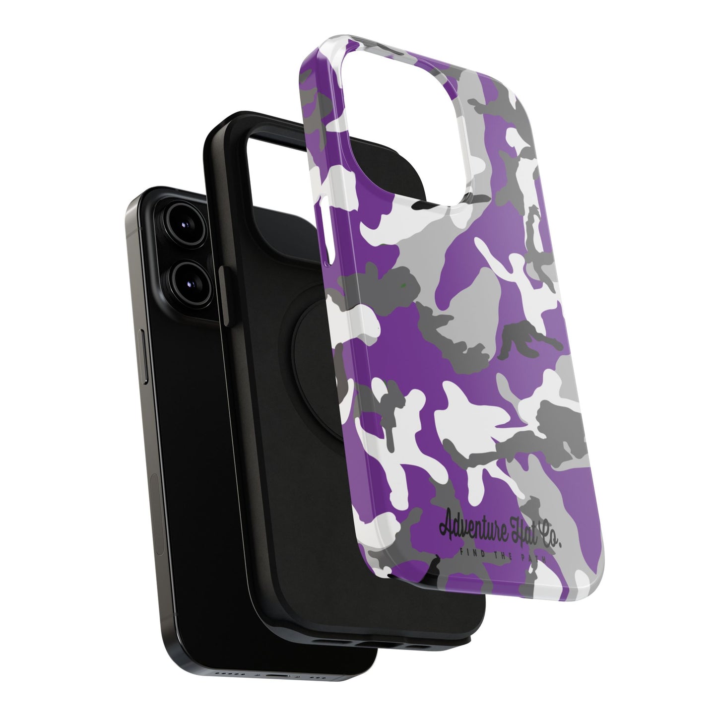 iPhone Case - Adventure Hat Co Purple Camo Impact-Resistant Case for 16, 15, and 14 Models