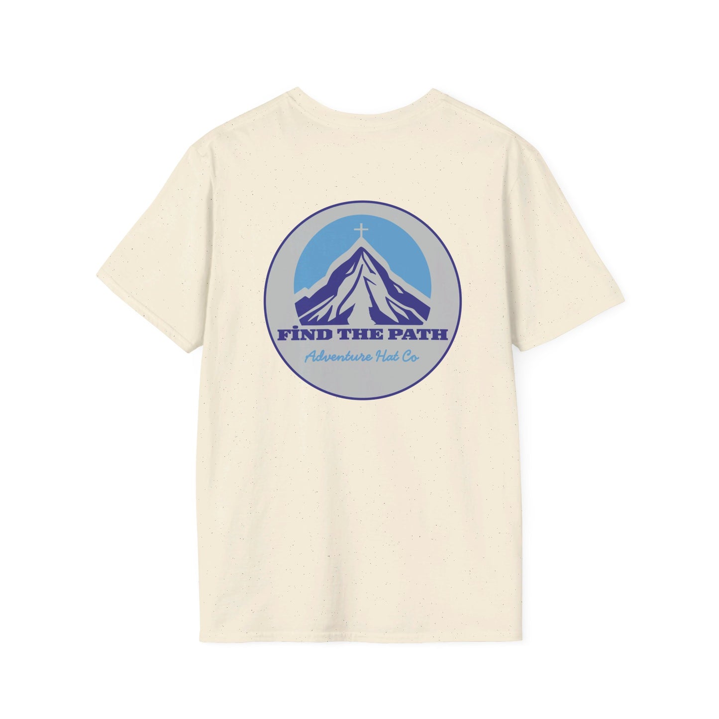 Adventure Hat Co Cross on top of the Mountains Unisex Soft style T-Shirt