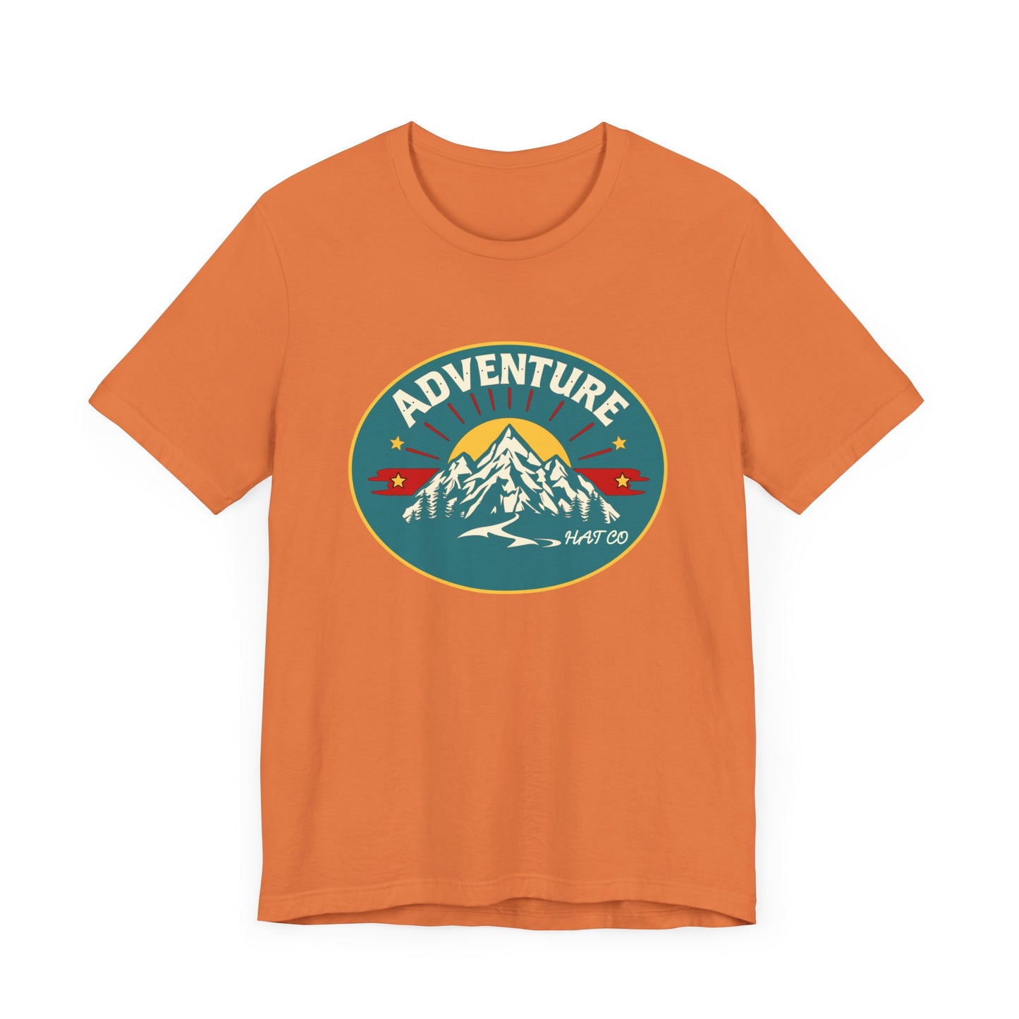 Adventure Hat Co Unisex Tee - Mountain and Sun Design