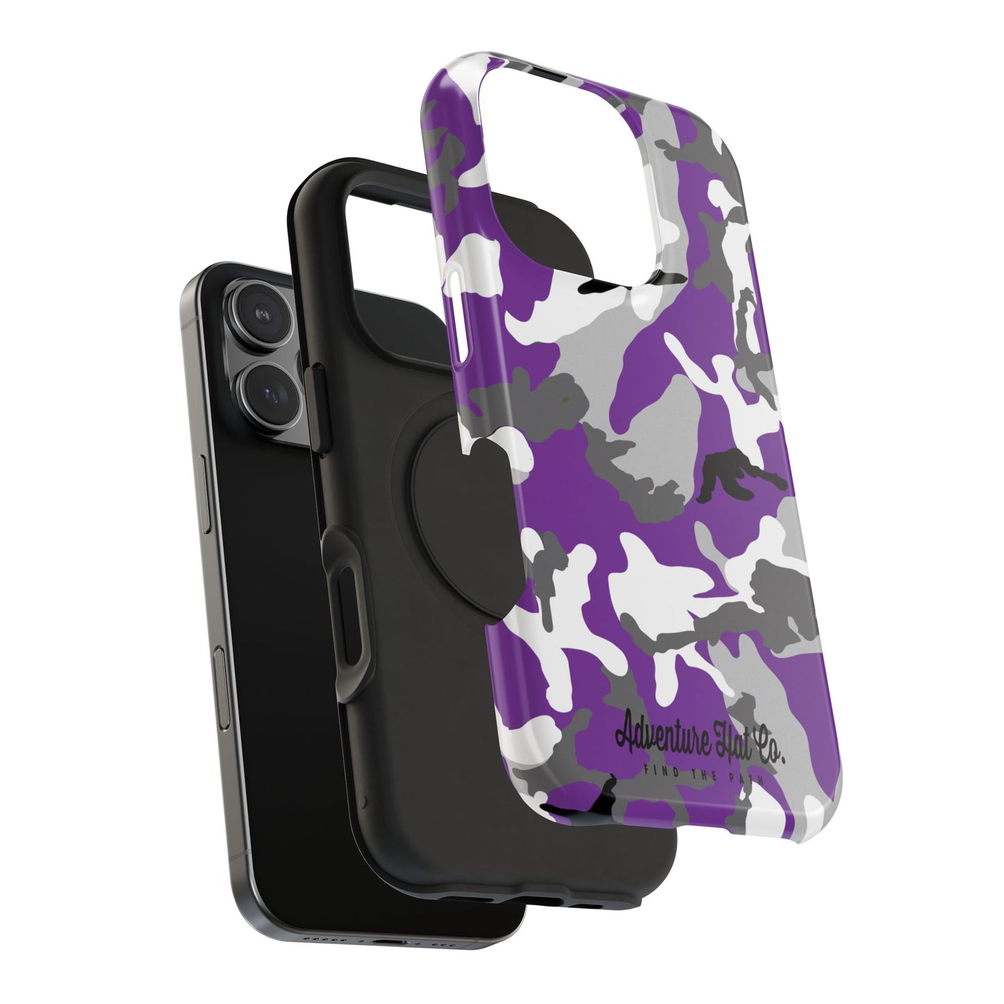 iPhone Case - Adventure Hat Co Purple Camo Impact-Resistant Case for 16, 15, and 14 Models