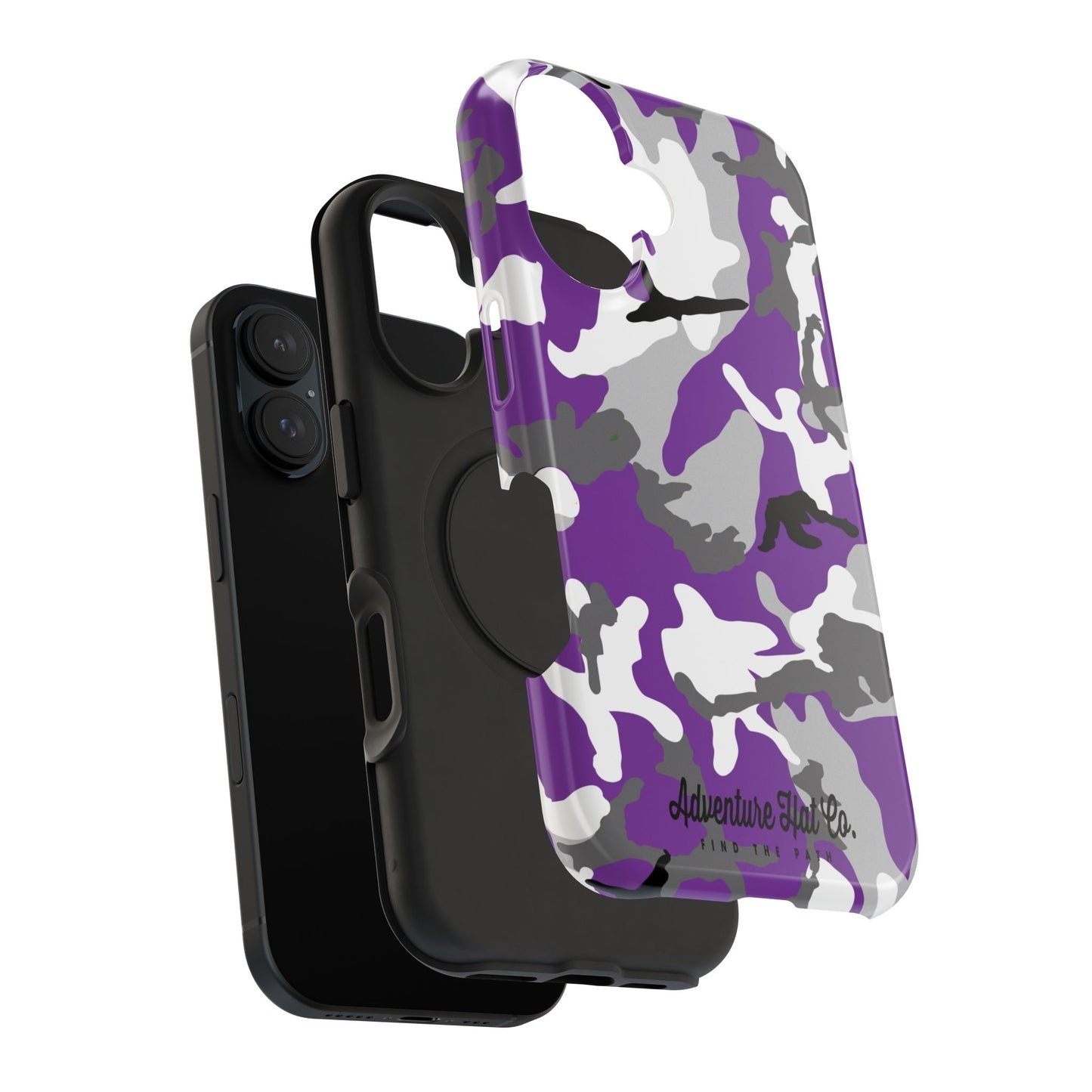 iPhone Case - Adventure Hat Co Purple Camo Impact-Resistant Case for 16, 15, and 14 Models