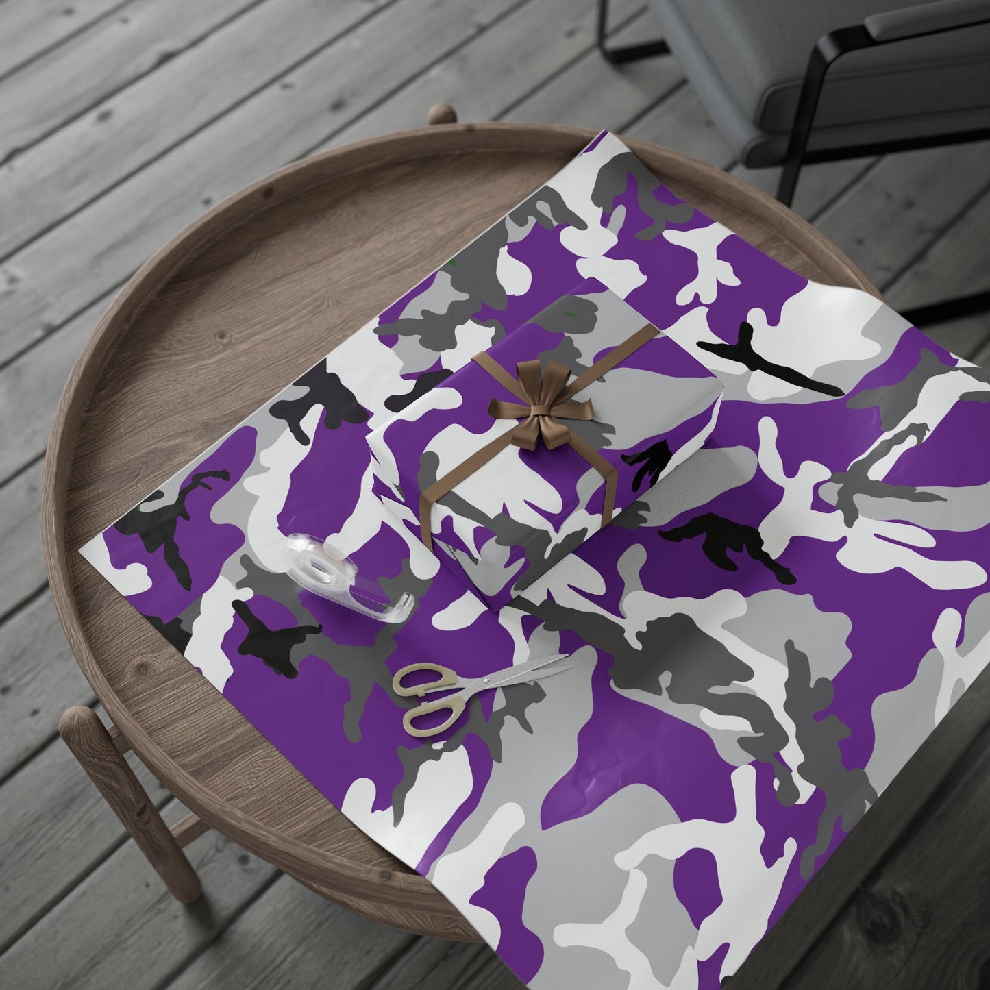 Purple Camouflage Wrapping Paper