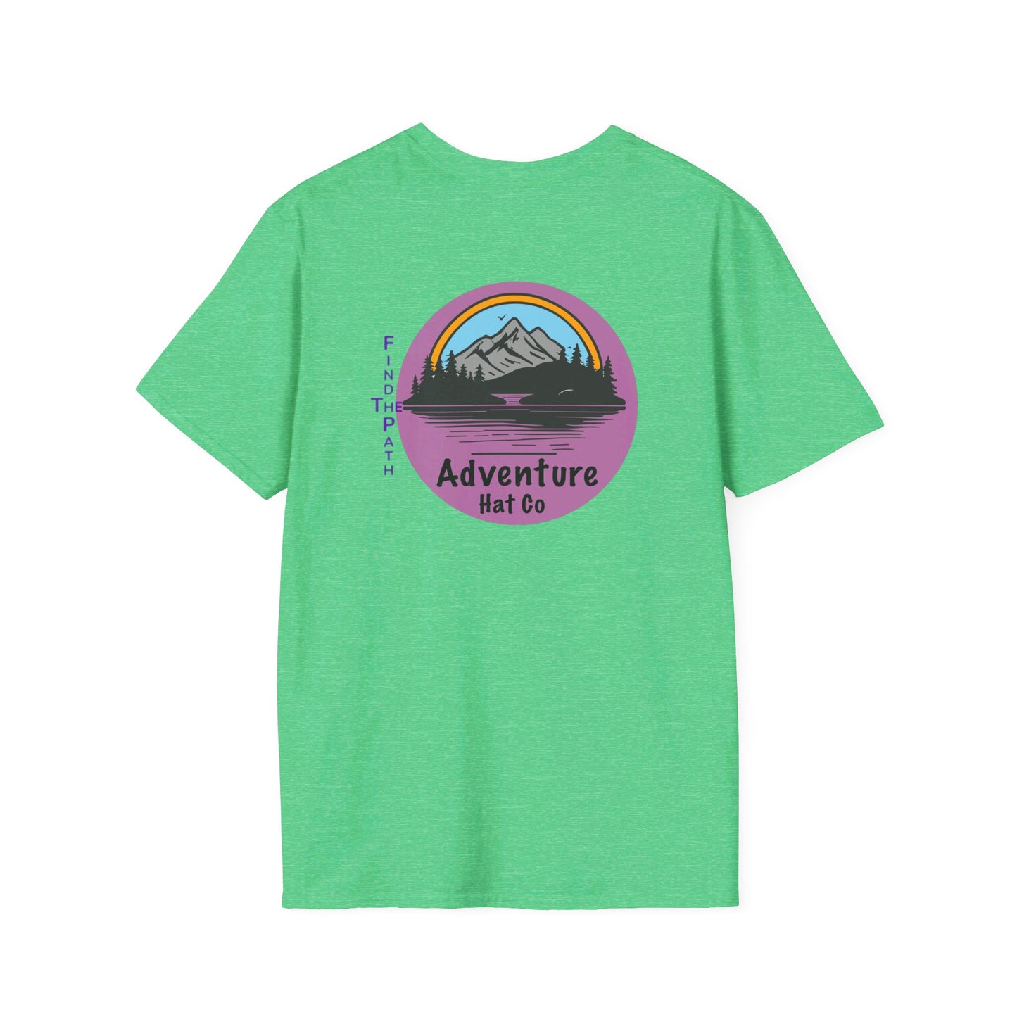 Adventure Hat Co Find The Path Mountain Design Unisex Softstyle T-Shirt