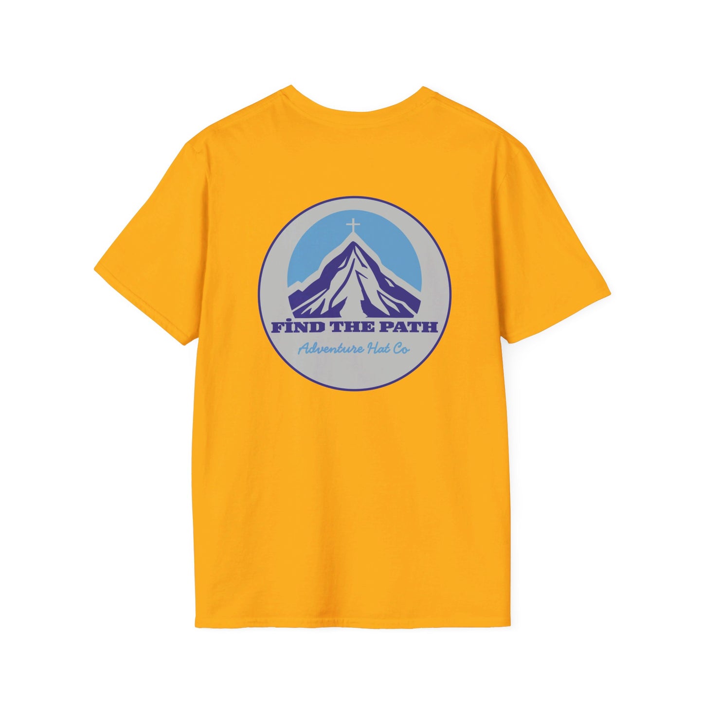 Adventure Hat Co Cross on top of the Mountains Unisex Soft style T-Shirt