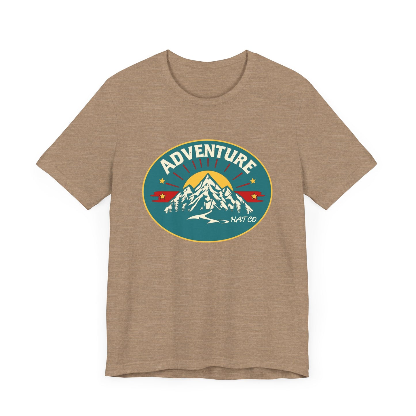 Adventure Hat Co Unisex Tee - Mountain and Sun Design