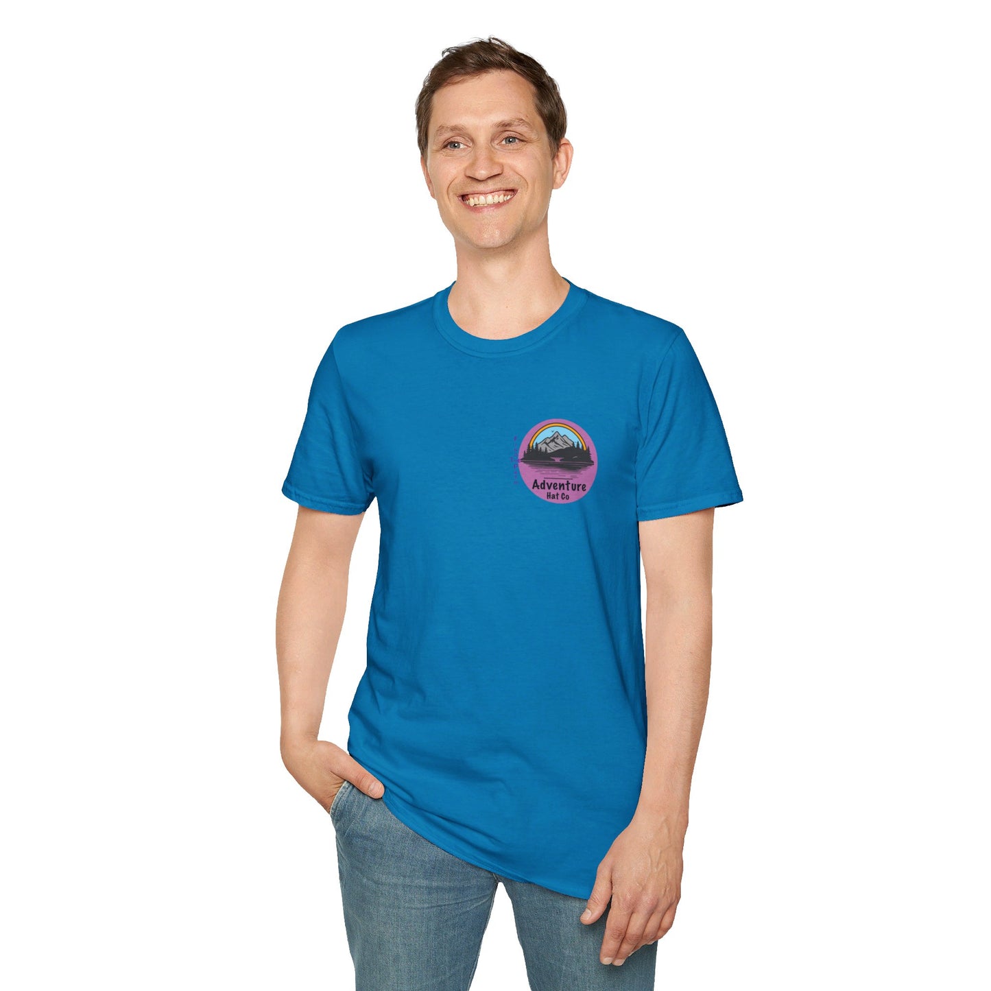 Adventure Hat Co Find The Path Mountain Design Unisex Softstyle T-Shirt