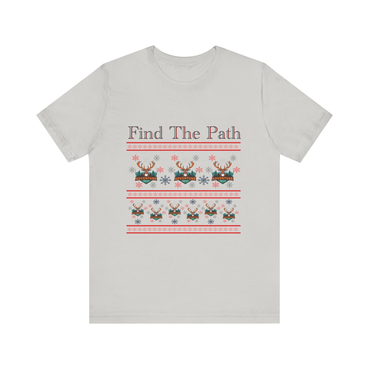 Adventure Hat Co Ugly Christmas Sweater T-shirt Unisex Jersey Short Sleeve Tee