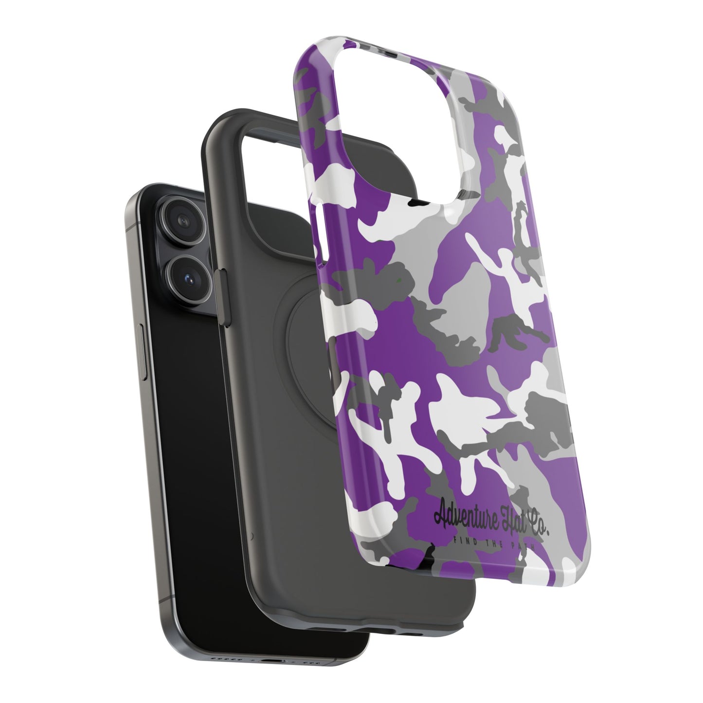 iPhone Case - Adventure Hat Co Purple Camo Impact-Resistant Case for 16, 15, and 14 Models