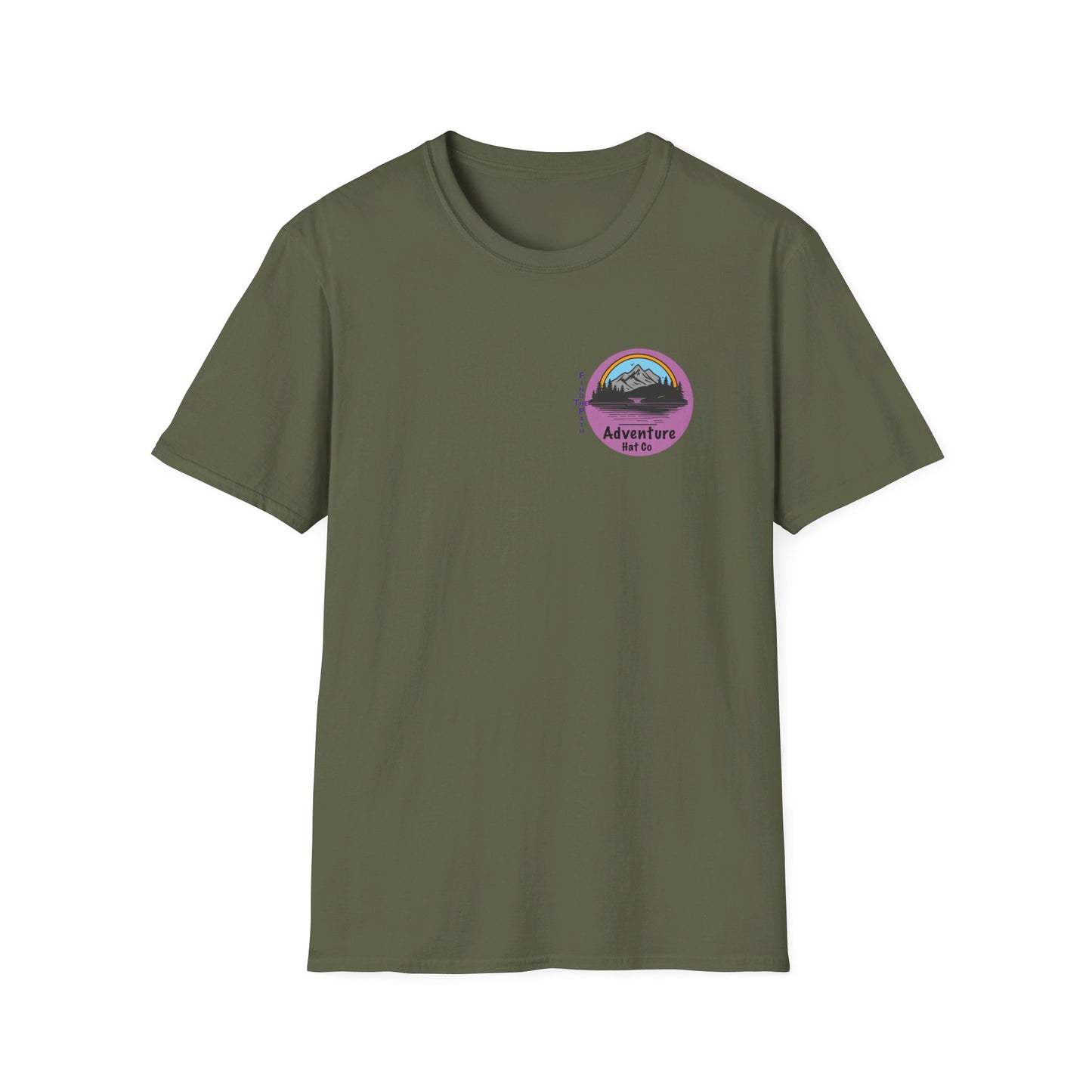 Adventure Hat Co Find The Path Mountain Design Unisex Softstyle T-Shirt