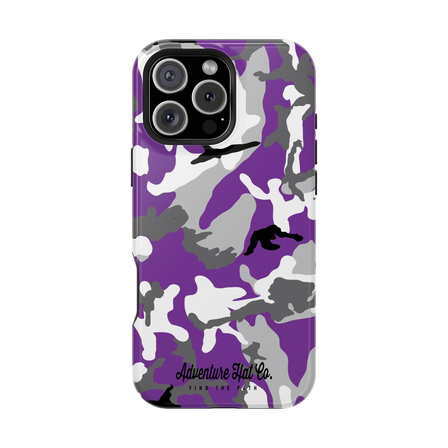 iPhone Case - Adventure Hat Co Purple Camo Impact-Resistant Case for 16, 15, and 14 Models