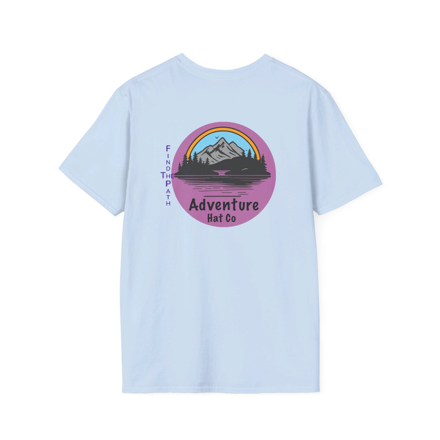 Adventure Hat Co Find The Path Mountain Design Unisex Softstyle T-Shirt