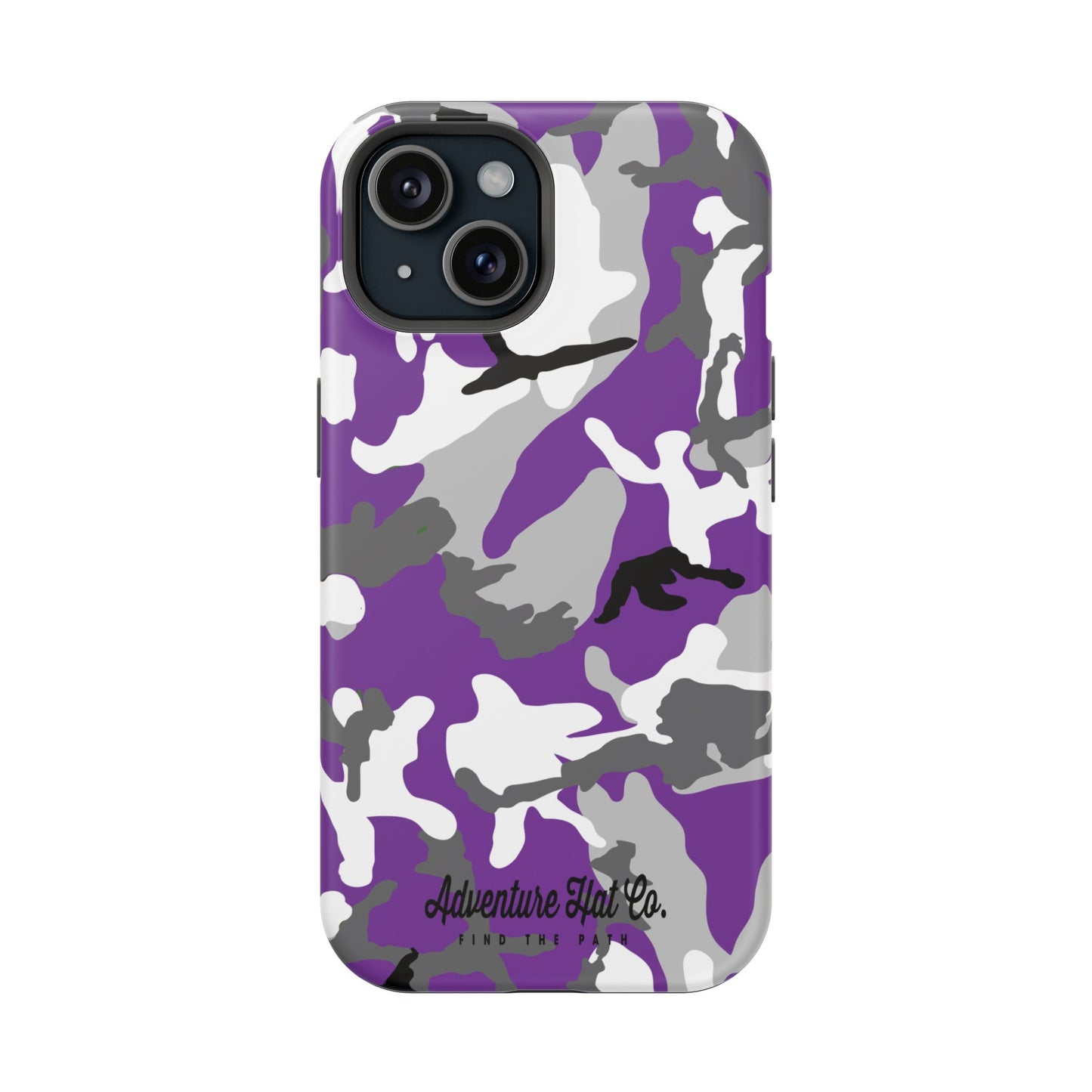 iPhone Case - Adventure Hat Co Purple Camo Impact-Resistant Case for 16, 15, and 14 Models