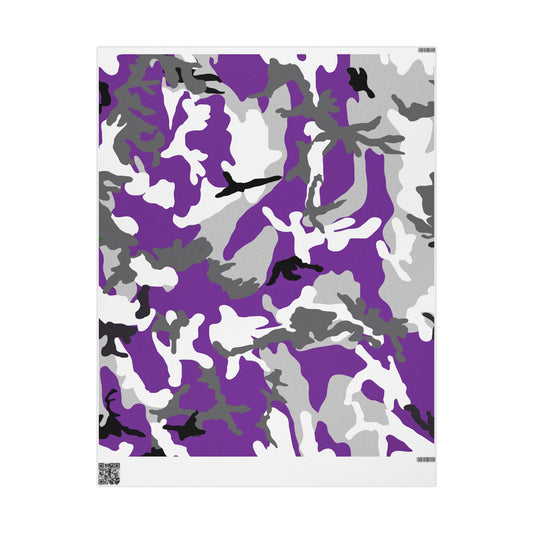 Purple Camouflage Wrapping Paper