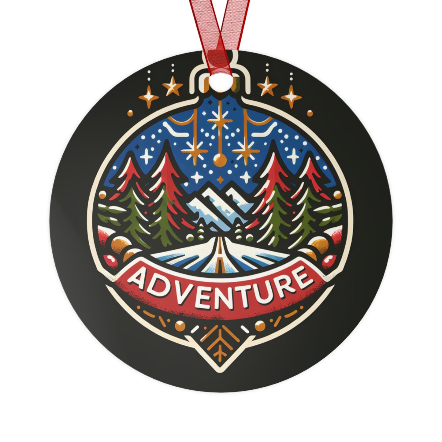 Christmas Metal Ornament by Adventure Hat Co