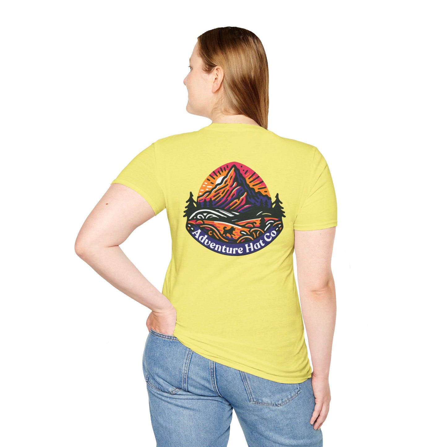 Adventure Hat Co Colorful Mountains Unisex Soft style T-Shirt