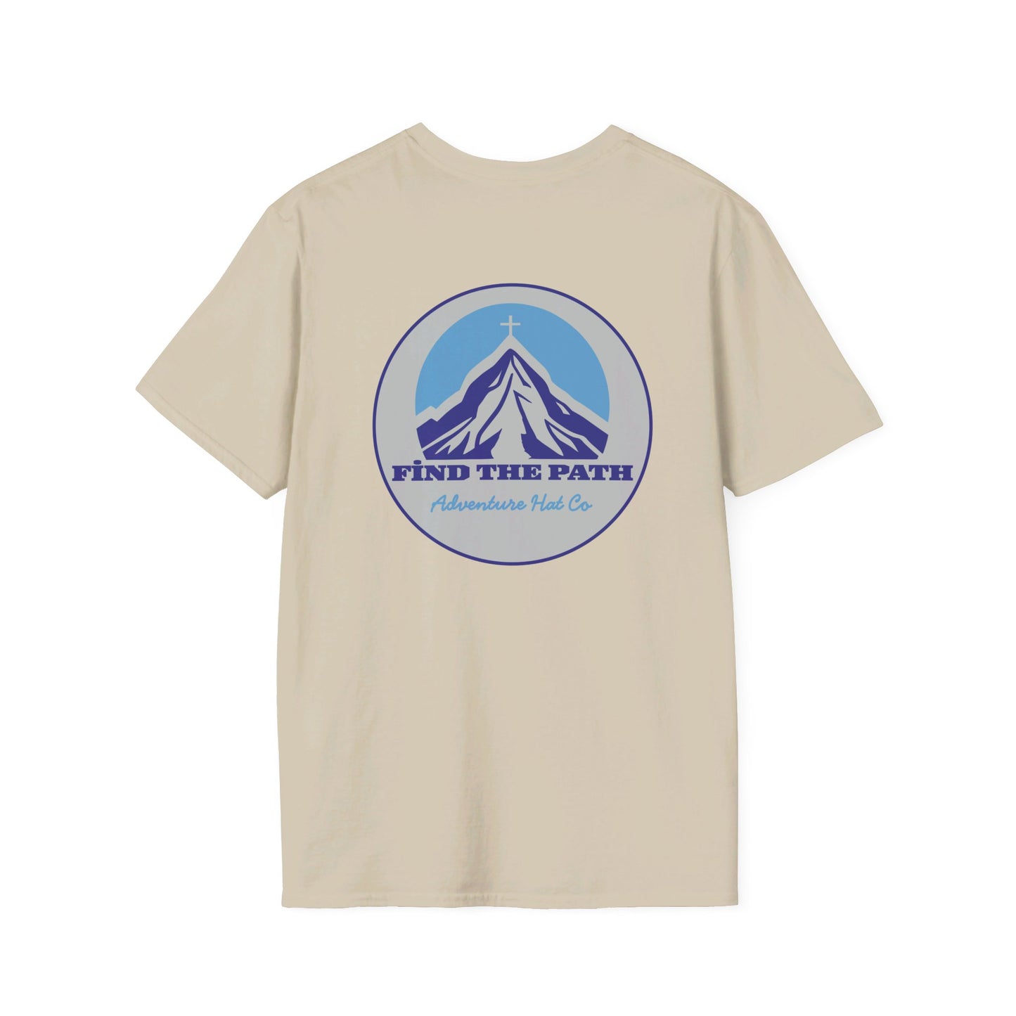 Adventure Hat Co Cross on top of the Mountains Unisex Soft style T-Shirt